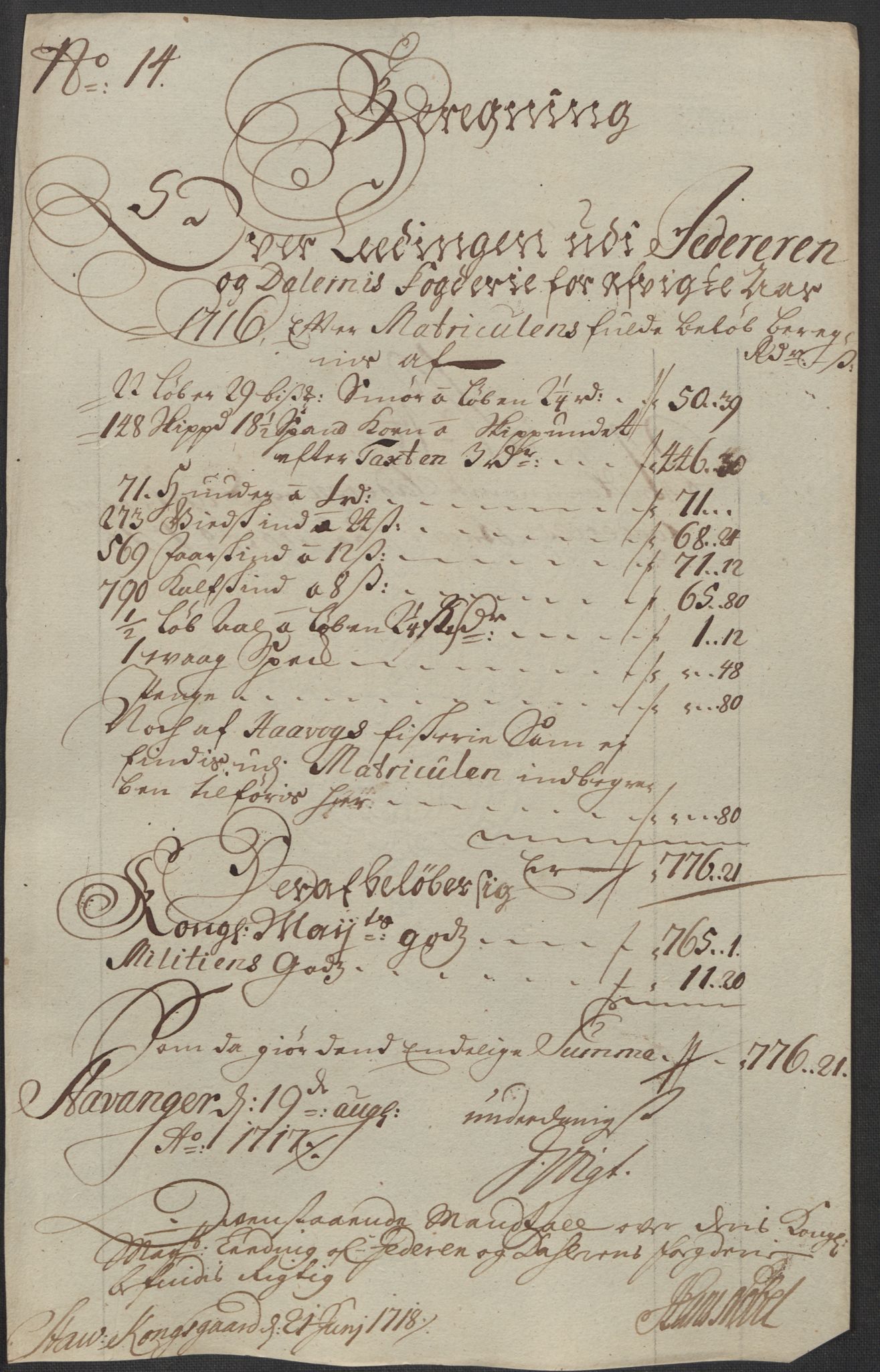 Rentekammeret inntil 1814, Reviderte regnskaper, Fogderegnskap, RA/EA-4092/R46/L2740: Fogderegnskap Jæren og Dalane, 1715-1716, p. 381