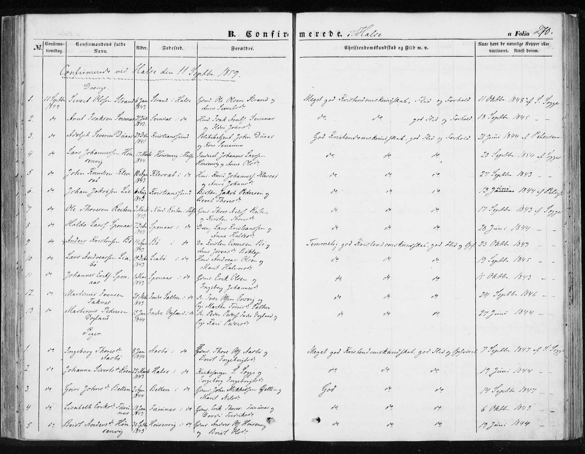 Ministerialprotokoller, klokkerbøker og fødselsregistre - Møre og Romsdal, AV/SAT-A-1454/576/L0883: Parish register (official) no. 576A01, 1849-1865, p. 270