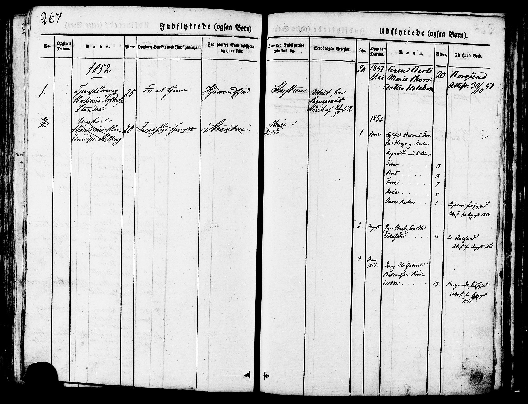 Ministerialprotokoller, klokkerbøker og fødselsregistre - Møre og Romsdal, AV/SAT-A-1454/517/L0221: Parish register (official) no. 517A01, 1827-1858, p. 267