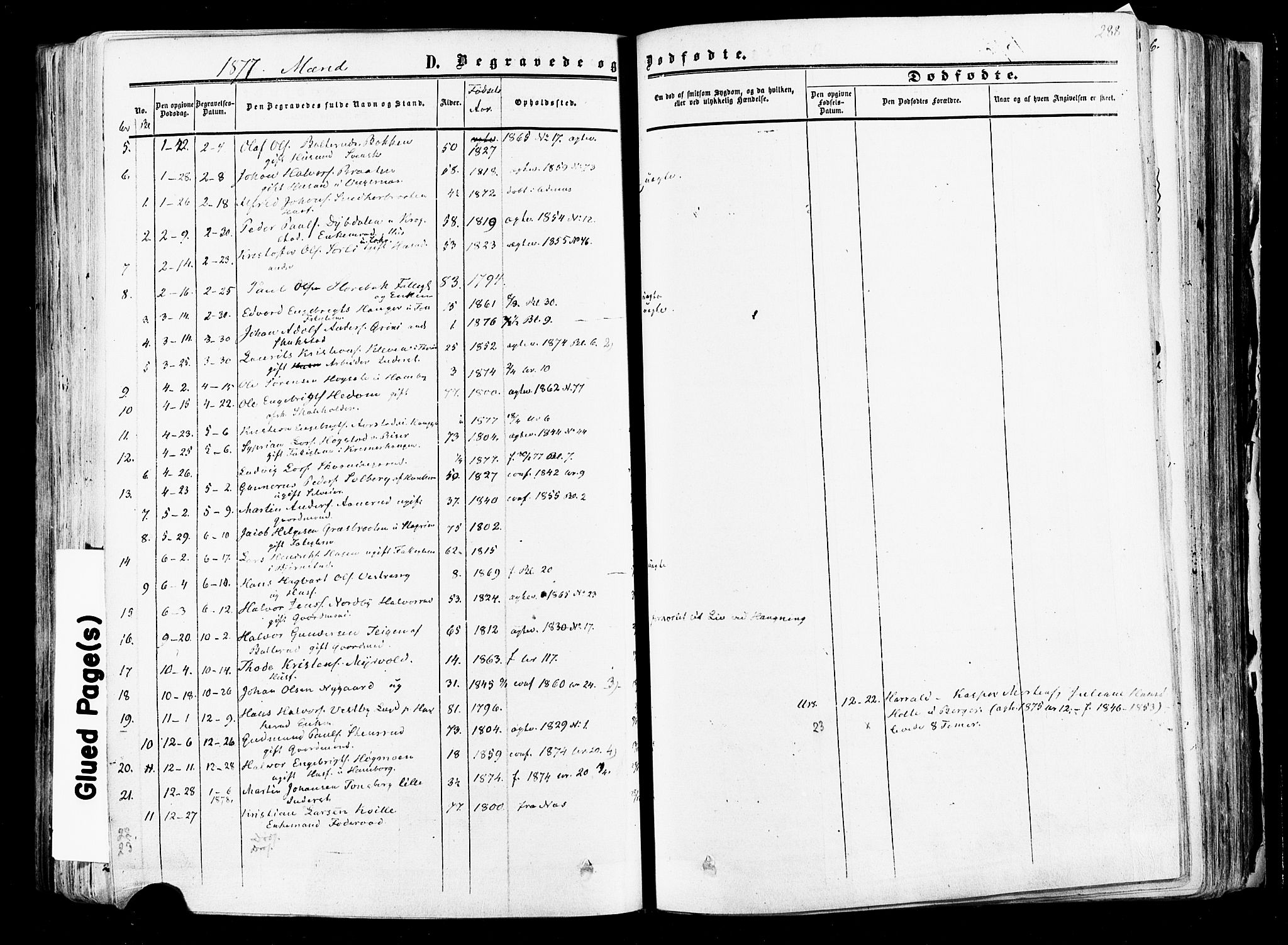 Aurskog prestekontor Kirkebøker, SAO/A-10304a/F/Fa/L0007: Parish register (official) no. I 7, 1854-1877, p. 288