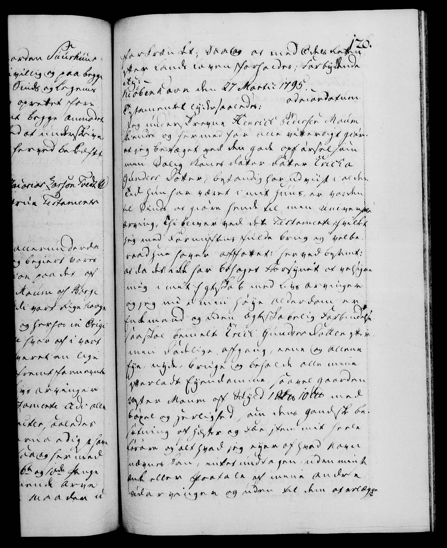 Danske Kanselli 1572-1799, RA/EA-3023/F/Fc/Fca/Fcaa/L0056: Norske registre, 1795-1796, p. 126a