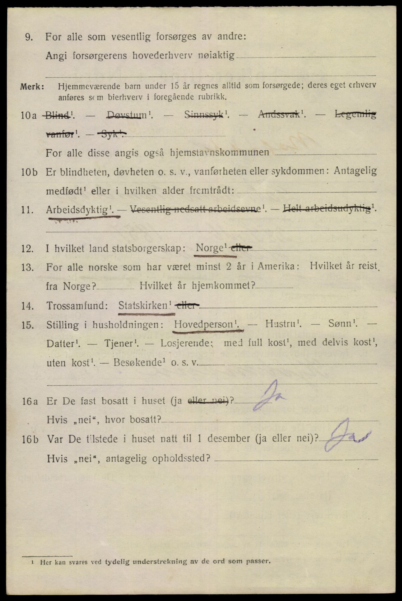 SAKO, 1920 census for Notodden, 1920, p. 8301