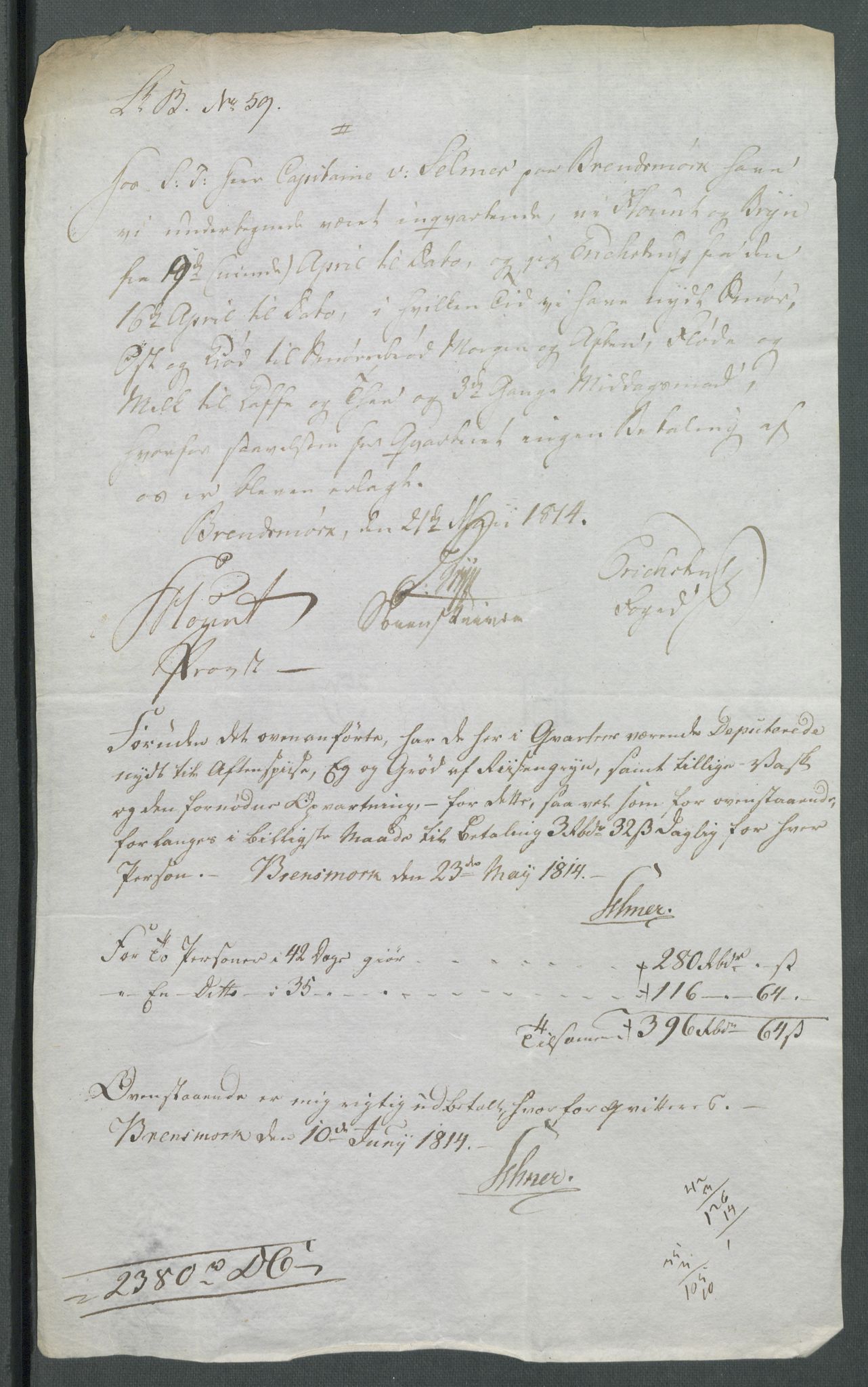 5. departement for finans-, handels- og tollfaget, RA/S-3893/C/Cb/L0014: Regninger fra Riksforsamlingens deputerede, 1814, p. 31