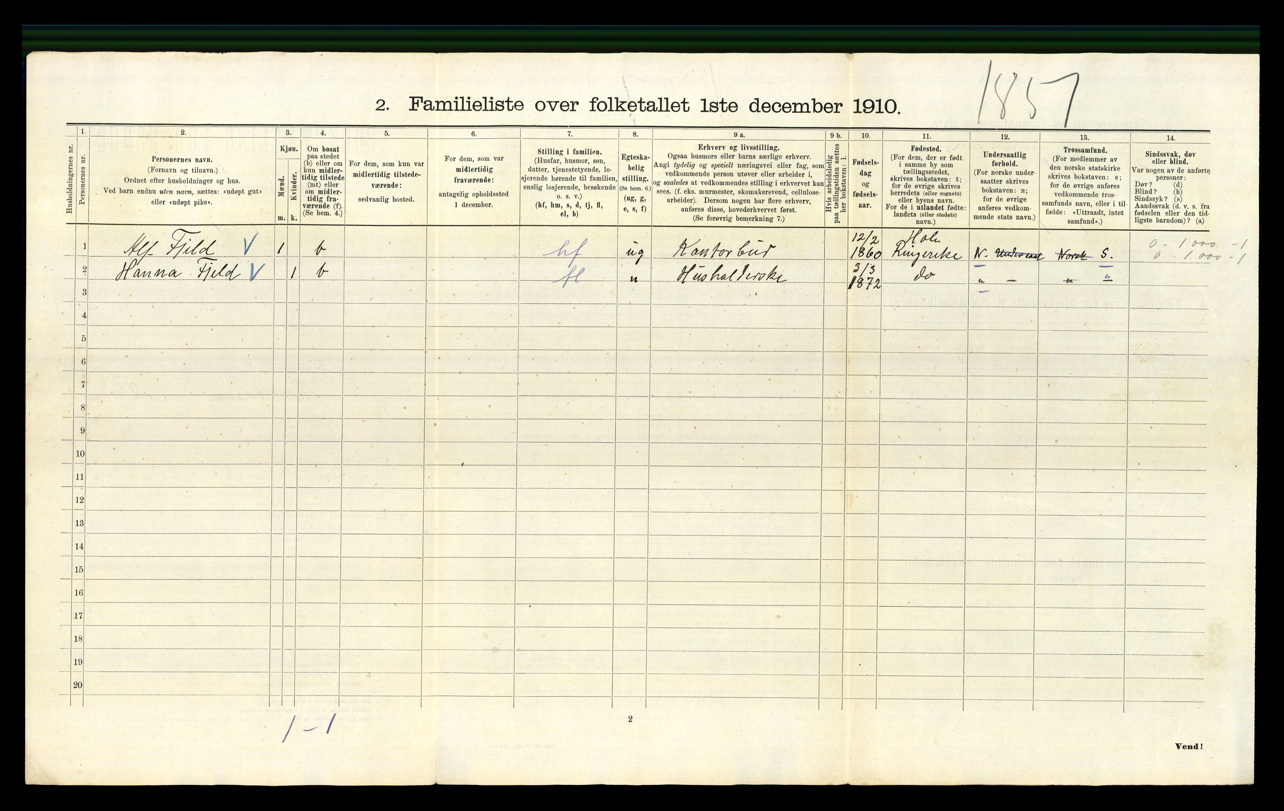 RA, 1910 census for Kristiania, 1910, p. 10874