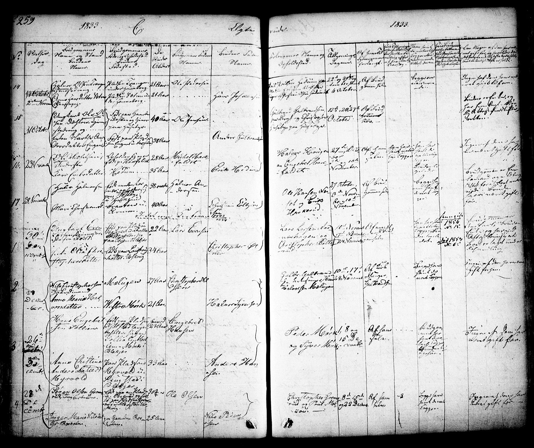 Aurskog prestekontor Kirkebøker, AV/SAO-A-10304a/F/Fa/L0006: Parish register (official) no. I 6, 1829-1853, p. 259