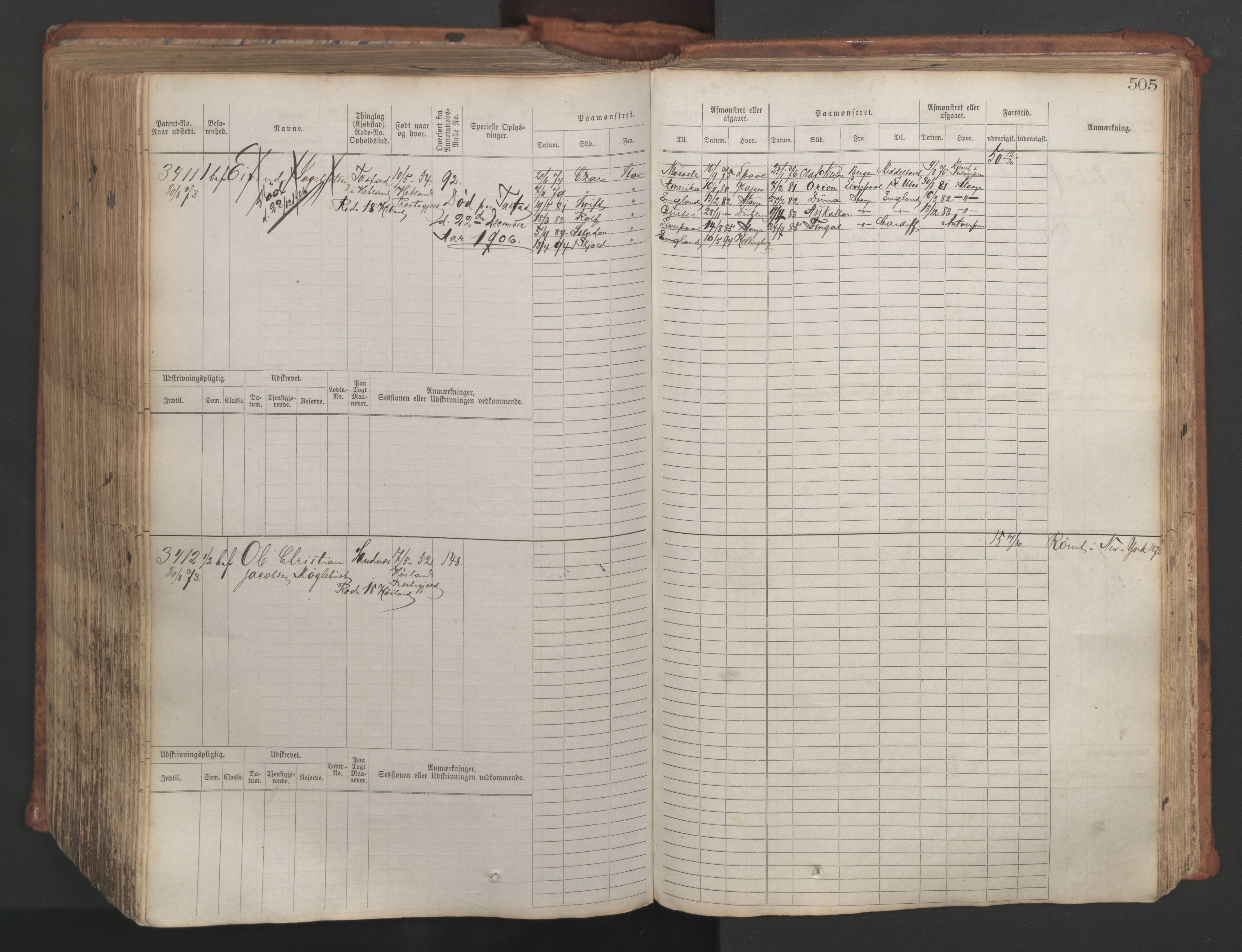 Stavanger sjømannskontor, AV/SAST-A-102006/F/Fb/Fbb/L0007: Sjøfartshovedrulle, patentnr. 2403-3604, 1869-1880, p. 558