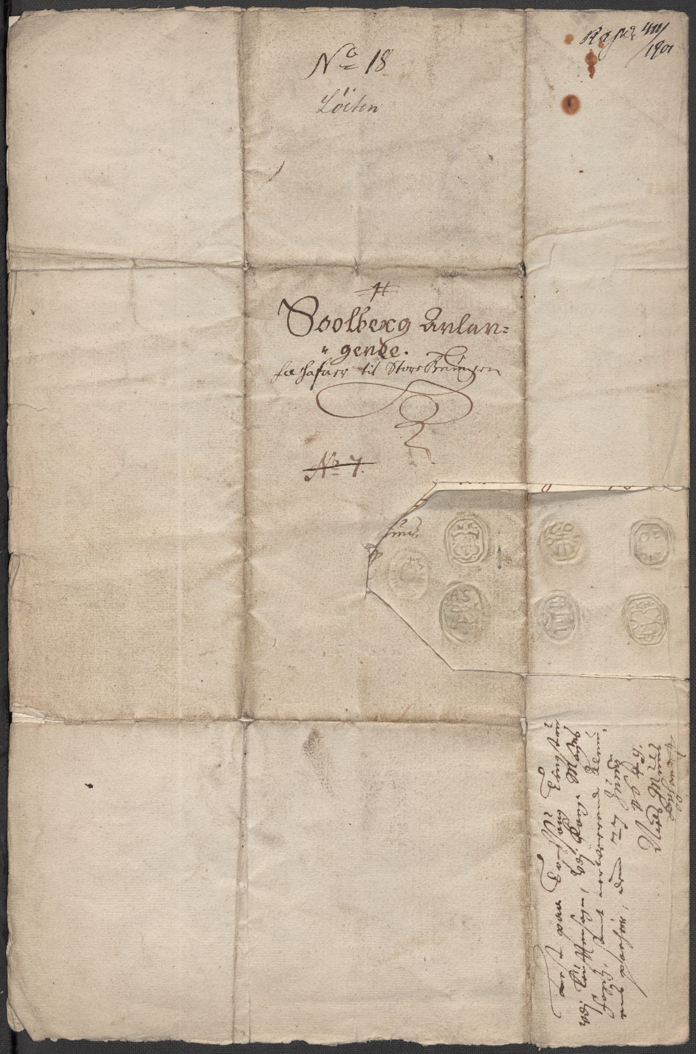 Riksarkivets diplomsamling, RA/EA-5965/F15/L0011: Prestearkiv - Hedmark, 1575-1735, p. 111