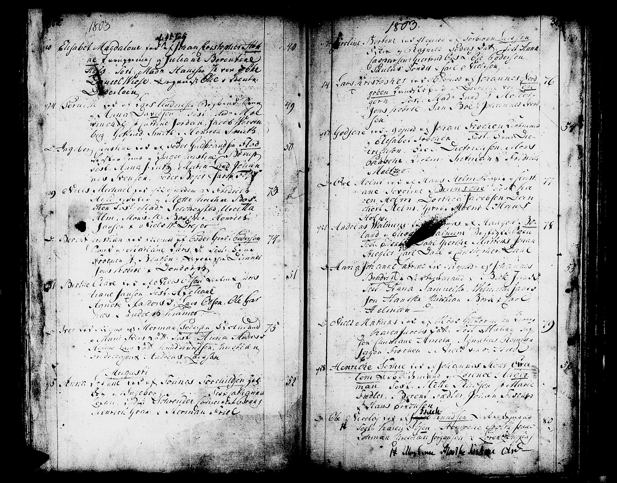 Domkirken sokneprestembete, SAB/A-74801/H/Haa/L0004: Parish register (official) no. A 4, 1763-1820, p. 302-303