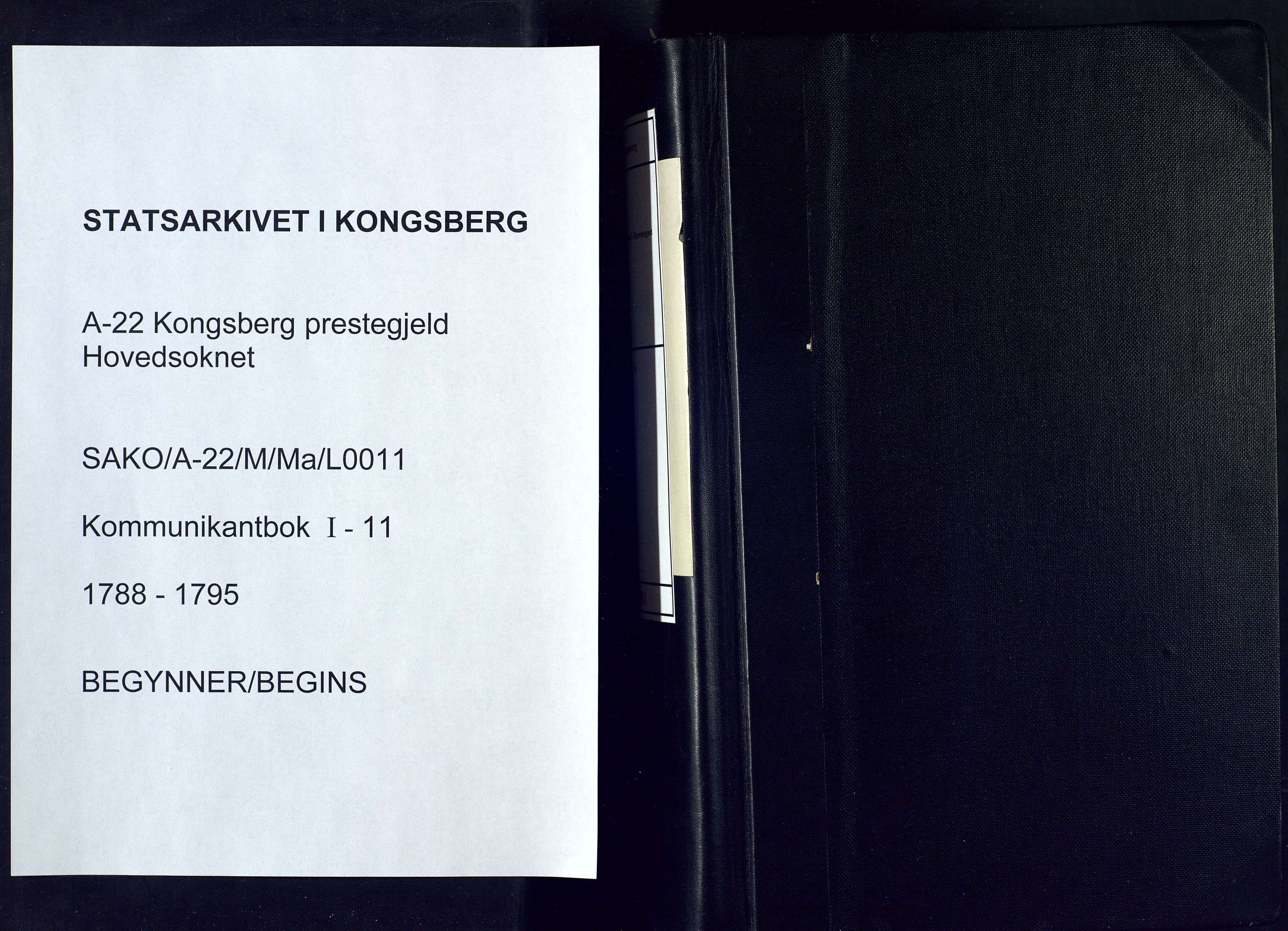 Kongsberg kirkebøker, AV/SAKO-A-22/M/Ma/L0011: Communicants register no. 11, 1788-1795