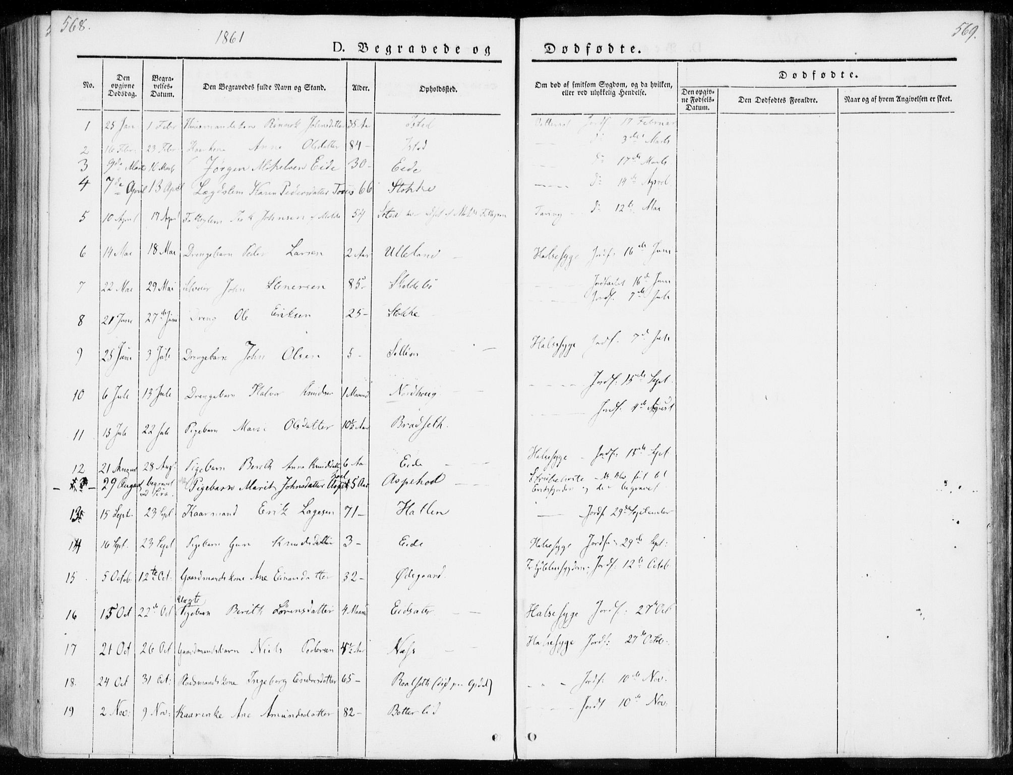 Ministerialprotokoller, klokkerbøker og fødselsregistre - Møre og Romsdal, SAT/A-1454/557/L0680: Parish register (official) no. 557A02, 1843-1869, p. 568-569