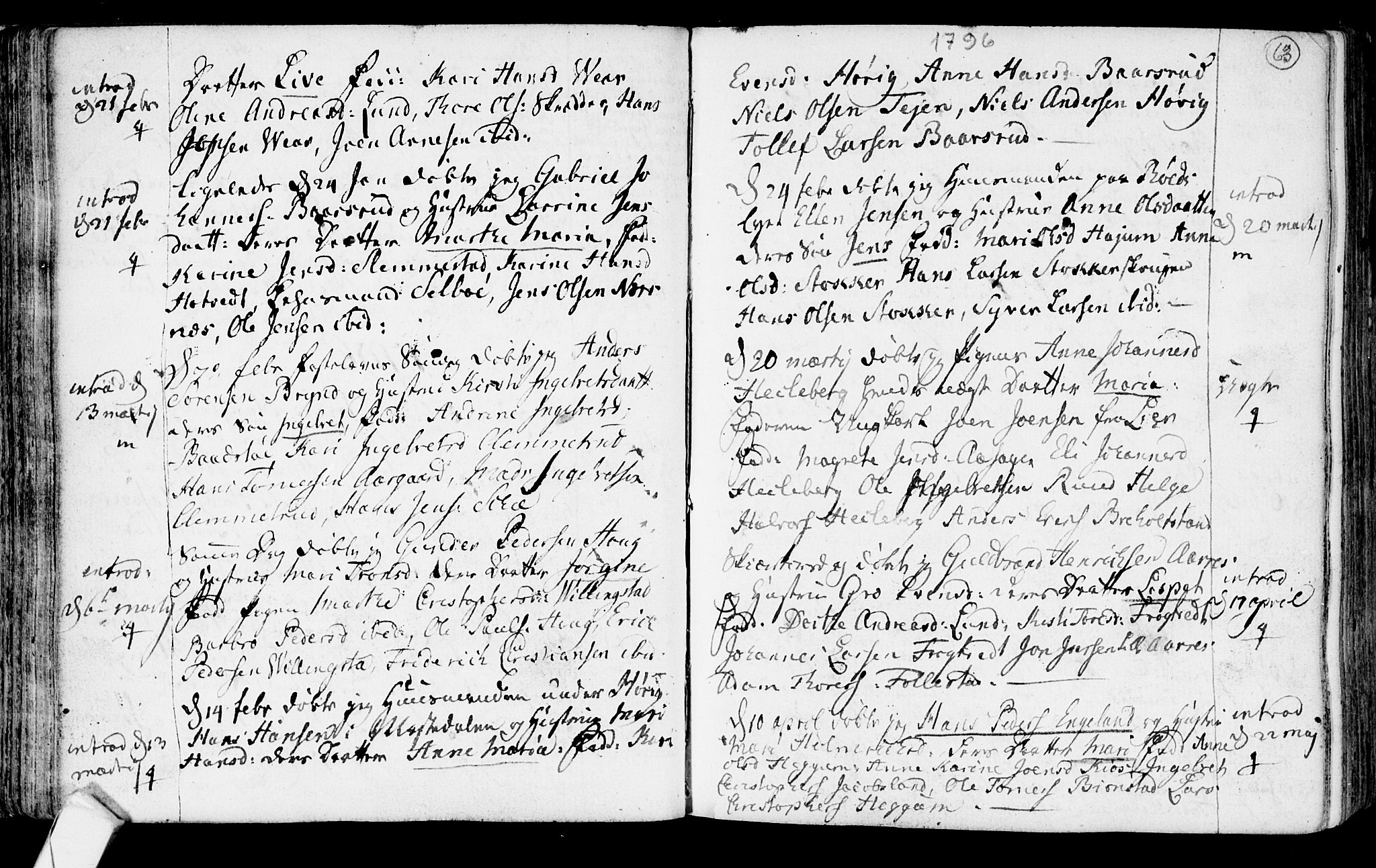 Røyken kirkebøker, AV/SAKO-A-241/F/Fa/L0003: Parish register (official) no. 3, 1782-1813, p. 63