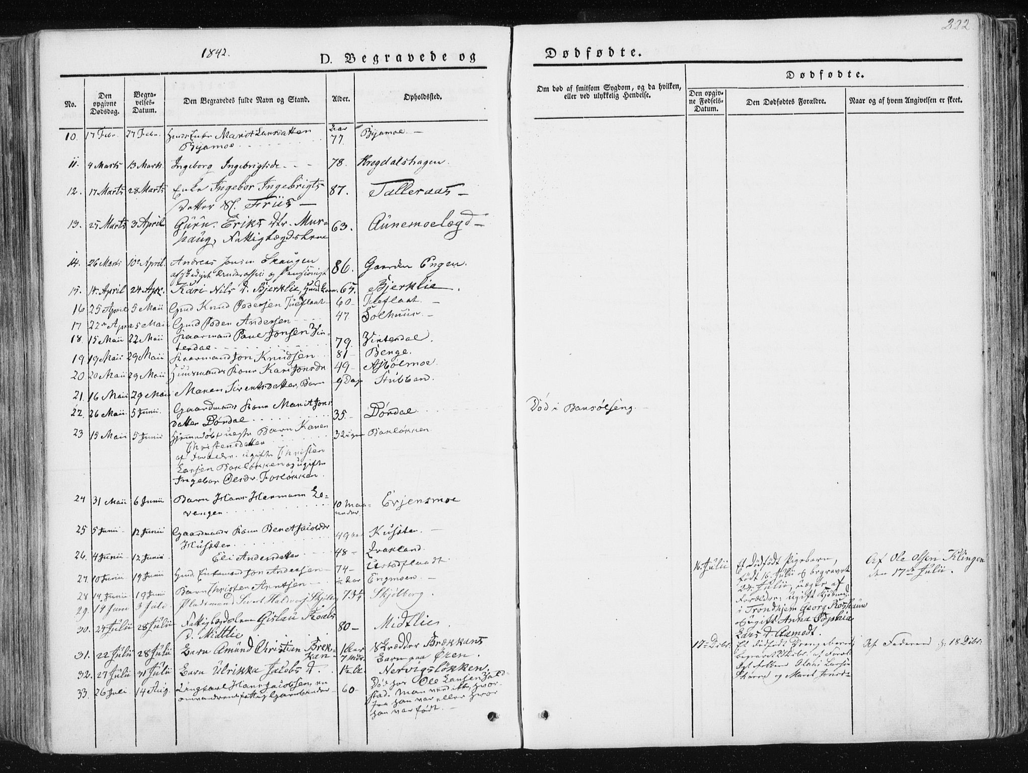 Ministerialprotokoller, klokkerbøker og fødselsregistre - Sør-Trøndelag, SAT/A-1456/668/L0805: Parish register (official) no. 668A05, 1840-1853, p. 222
