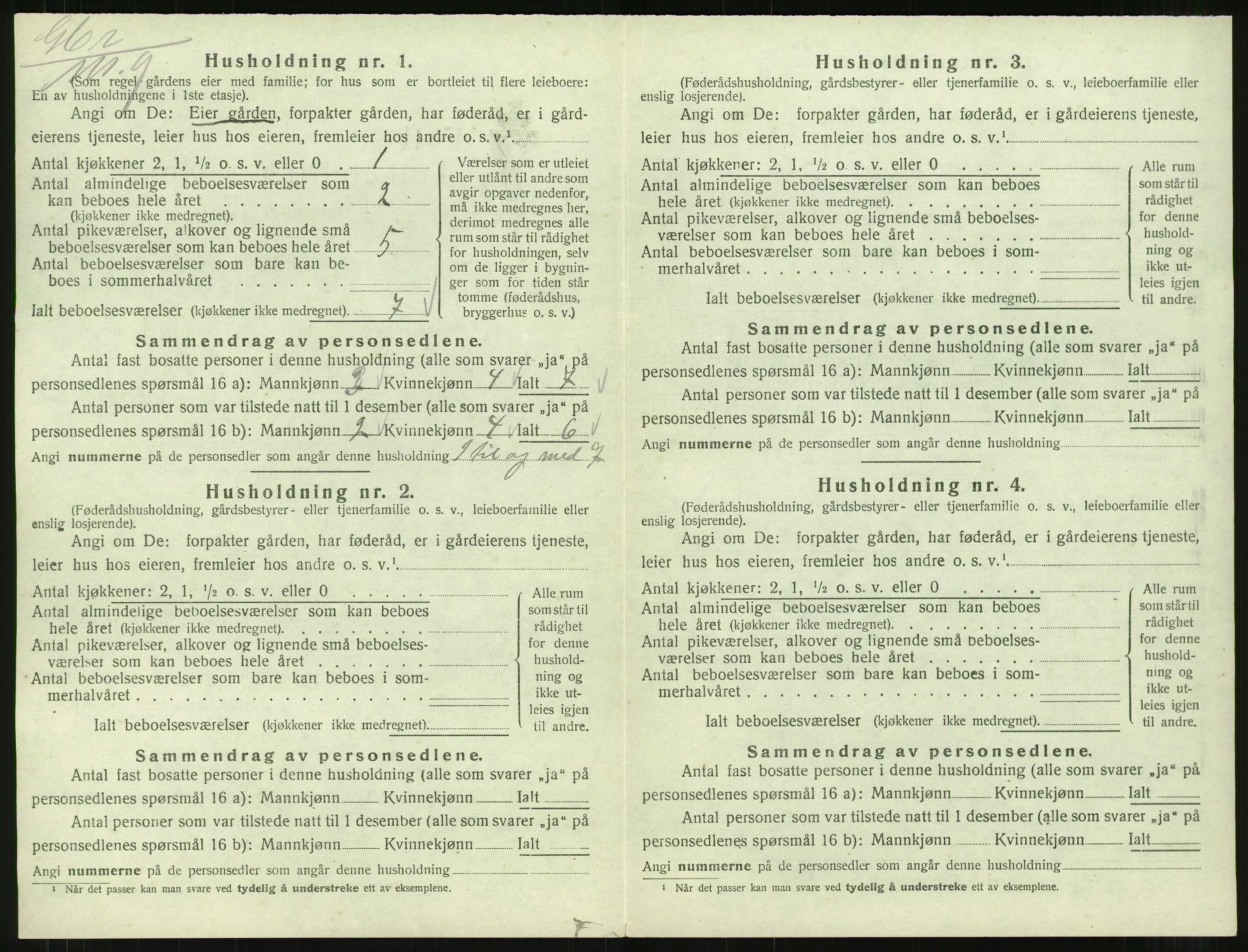 SAT, 1920 census for Stemshaug, 1920, p. 291