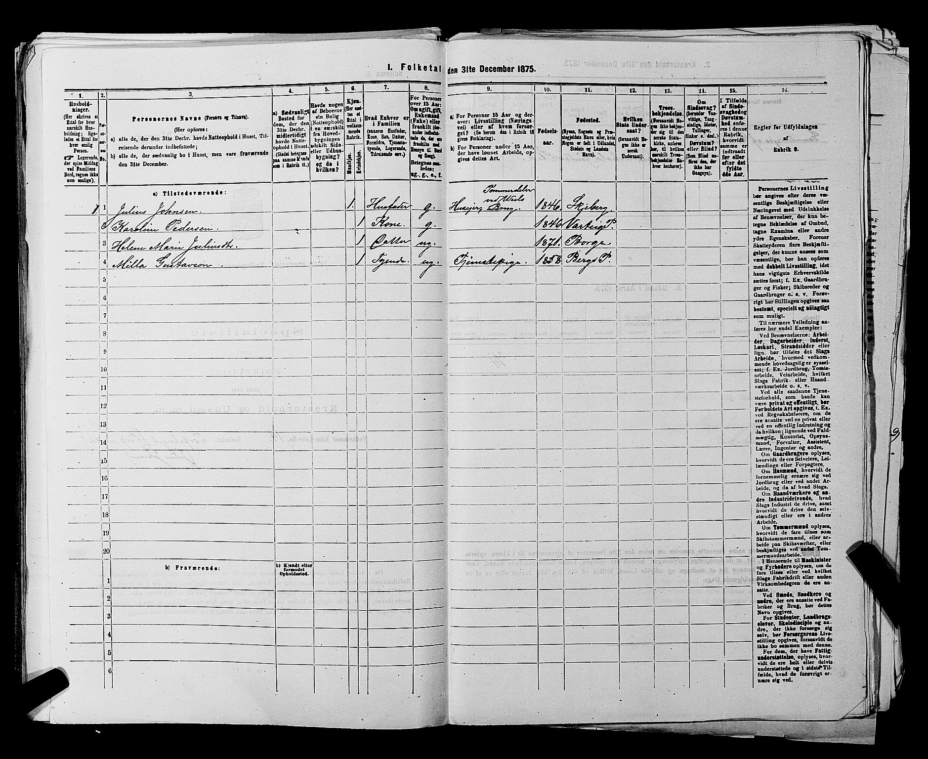 RA, 1875 census for 0113P Borge, 1875, p. 499
