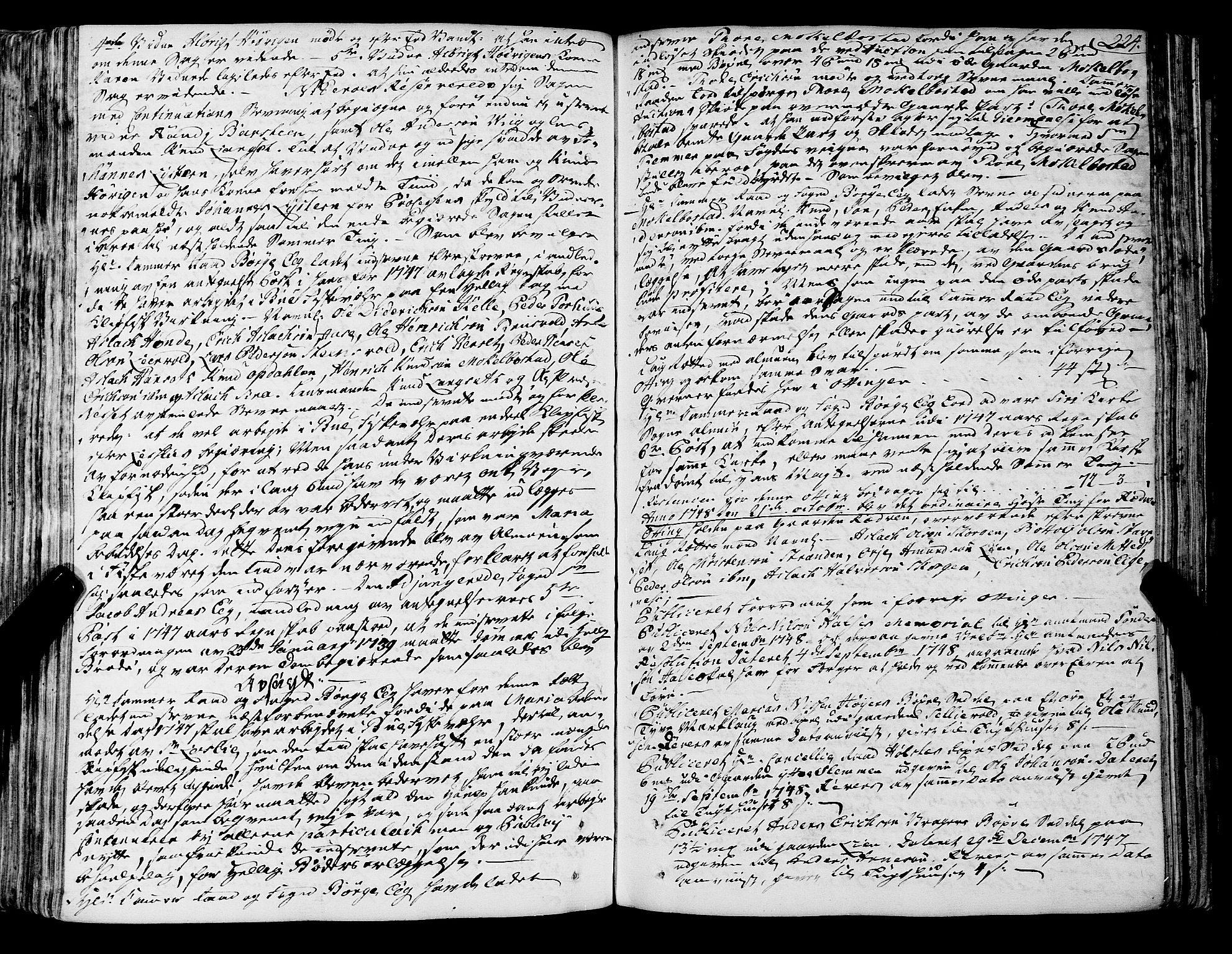 Romsdal sorenskriveri, AV/SAT-A-4149/1/1/1A/L0012: Tingbok, 1740-1749, p. 224b-225a