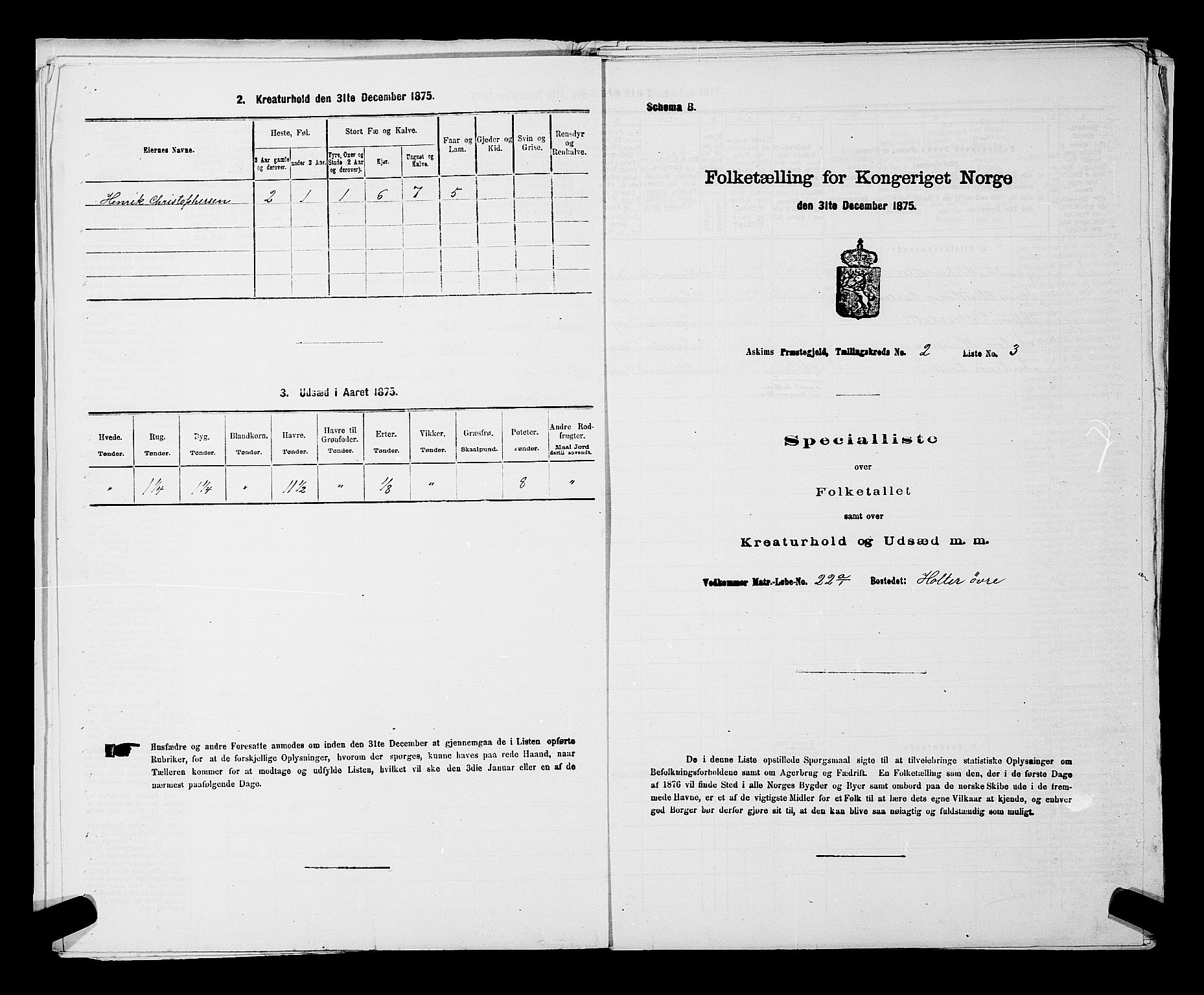 RA, 1875 census for 0124P Askim, 1875, p. 122