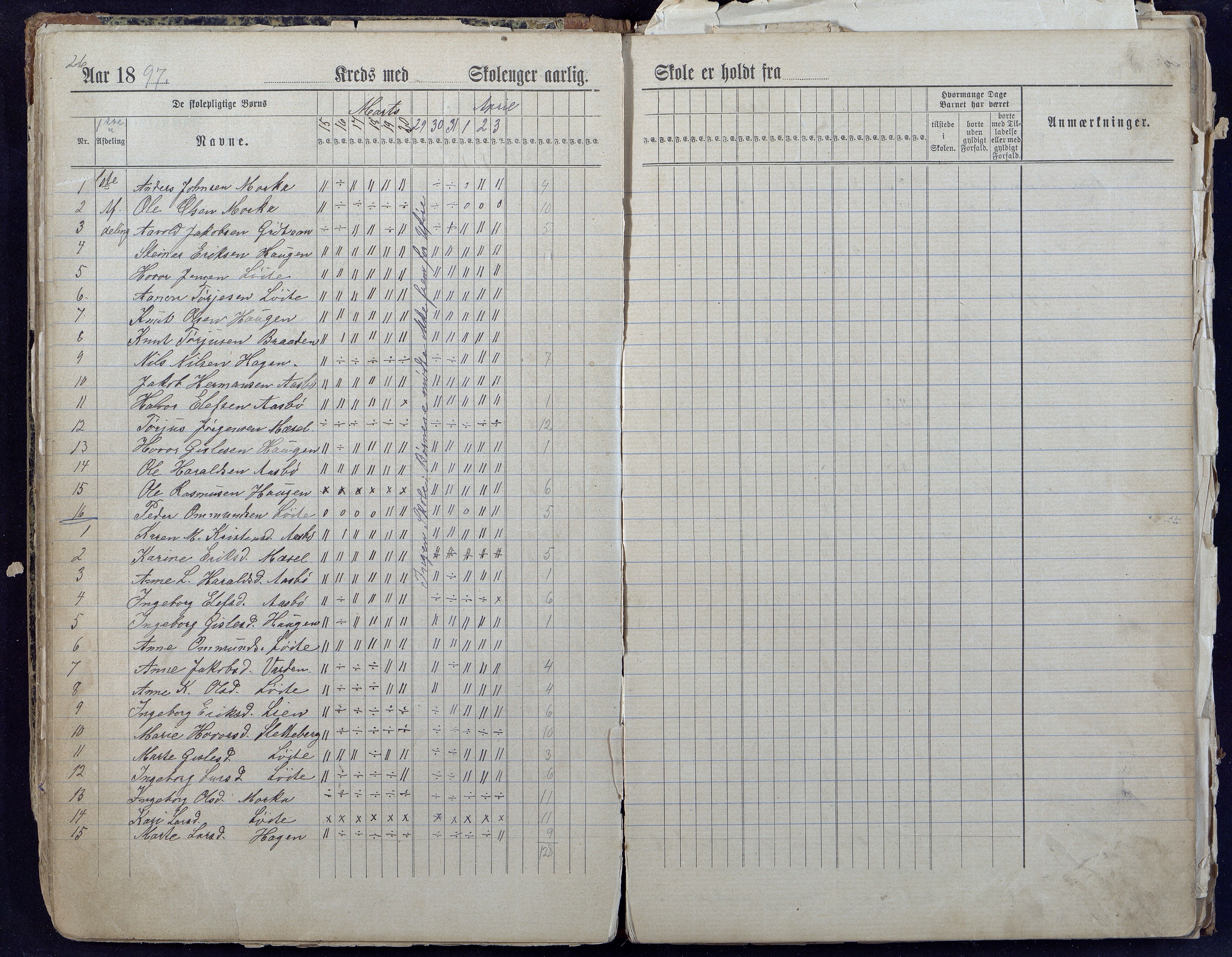 Gjerstad Kommune, Løite Skole, AAKS/KA0911-550c/F01/L0001: Dagbok Løite-Vestøl-Lunden skole, 1891-1901, p. 24