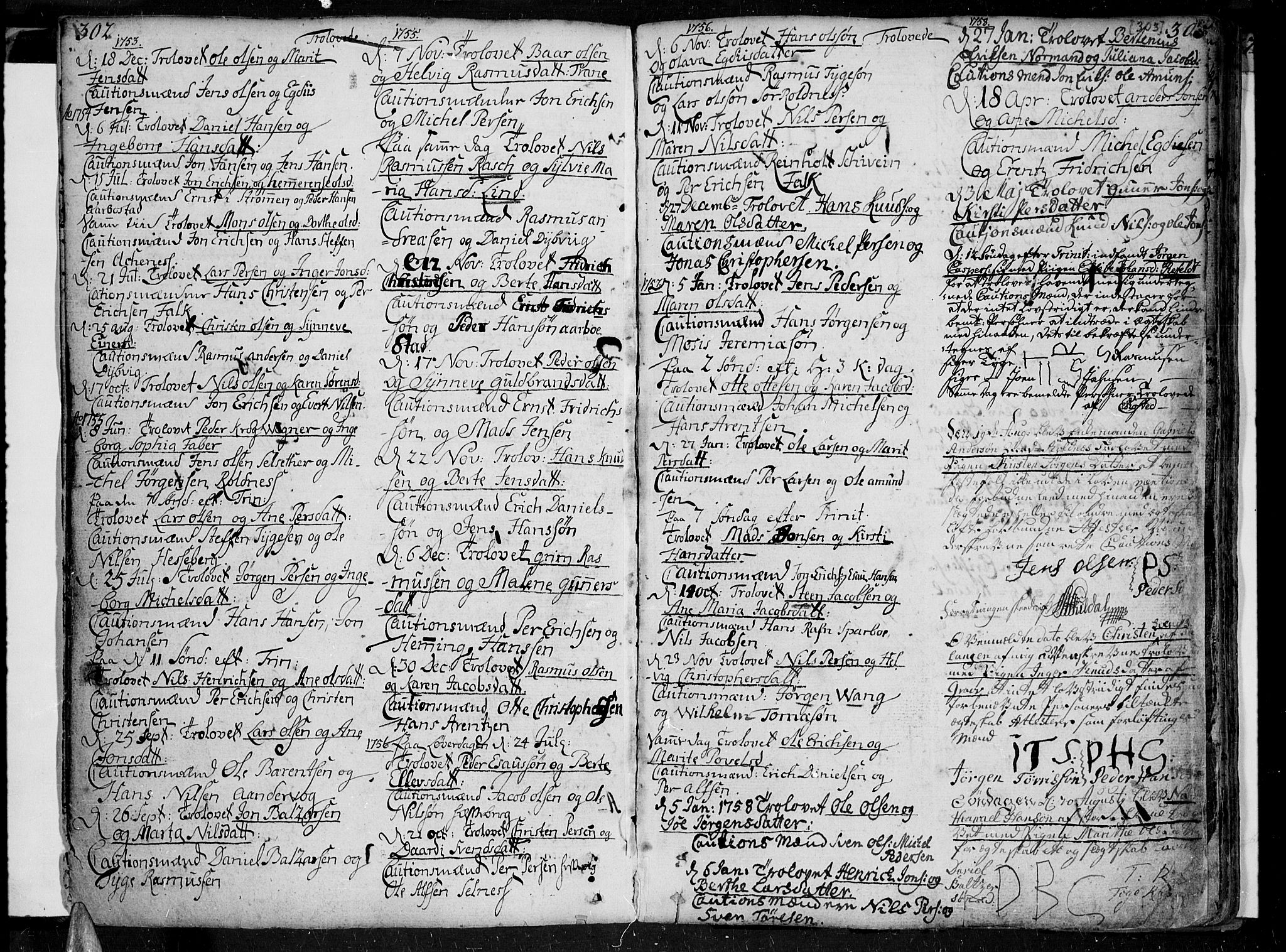 Ibestad sokneprestembete, AV/SATØ-S-0077/H/Ha/Haa/L0002kirke: Parish register (official) no. 2, 1751-1775, p. 302-303
