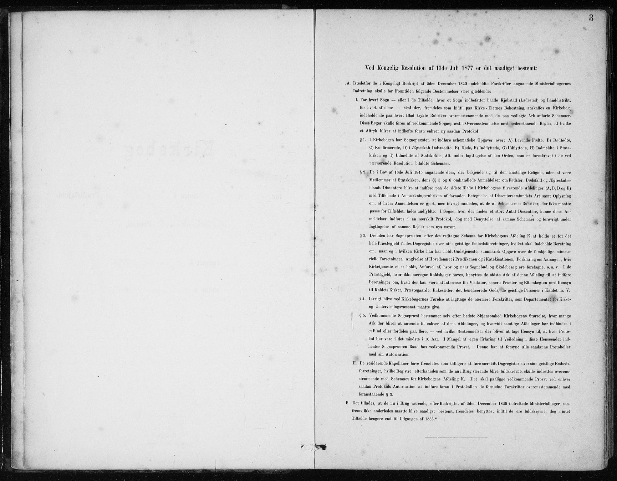 Os sokneprestembete, SAB/A-99929: Parish register (official) no. B 1, 1885-1902, p. 3