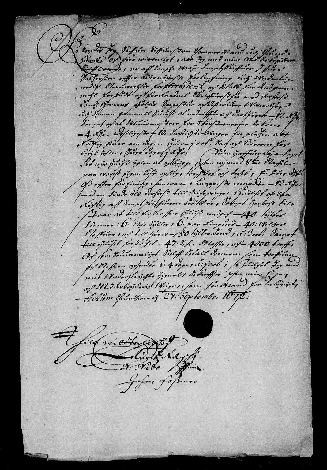 Rentekammeret inntil 1814, Reviderte regnskaper, Stiftamtstueregnskaper, Trondheim stiftamt og Nordland amt, AV/RA-EA-6044/R/Rd/L0033: Trondheim stiftamt, 1671