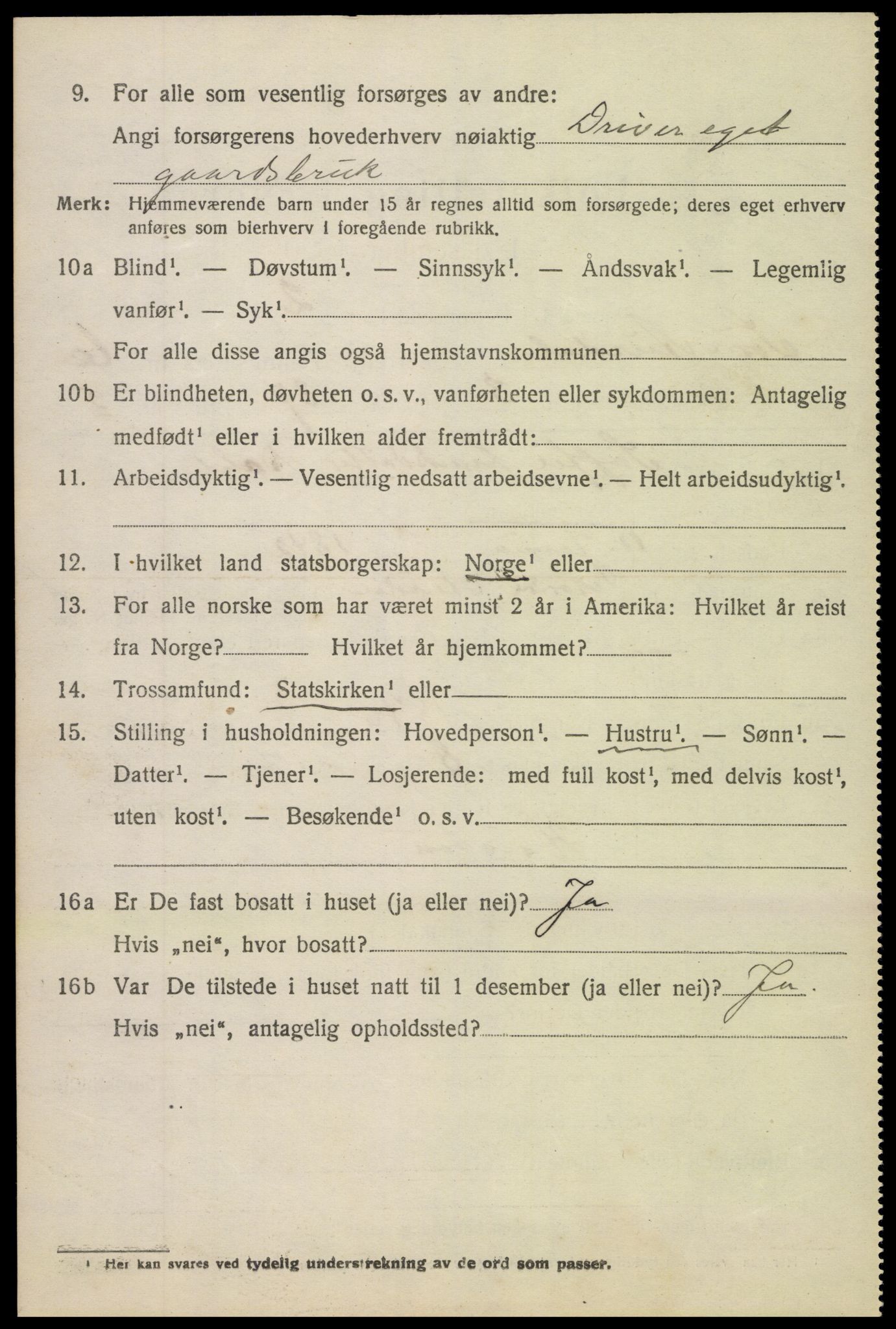 SAH, 1920 census for Sør-Aurdal, 1920, p. 2934