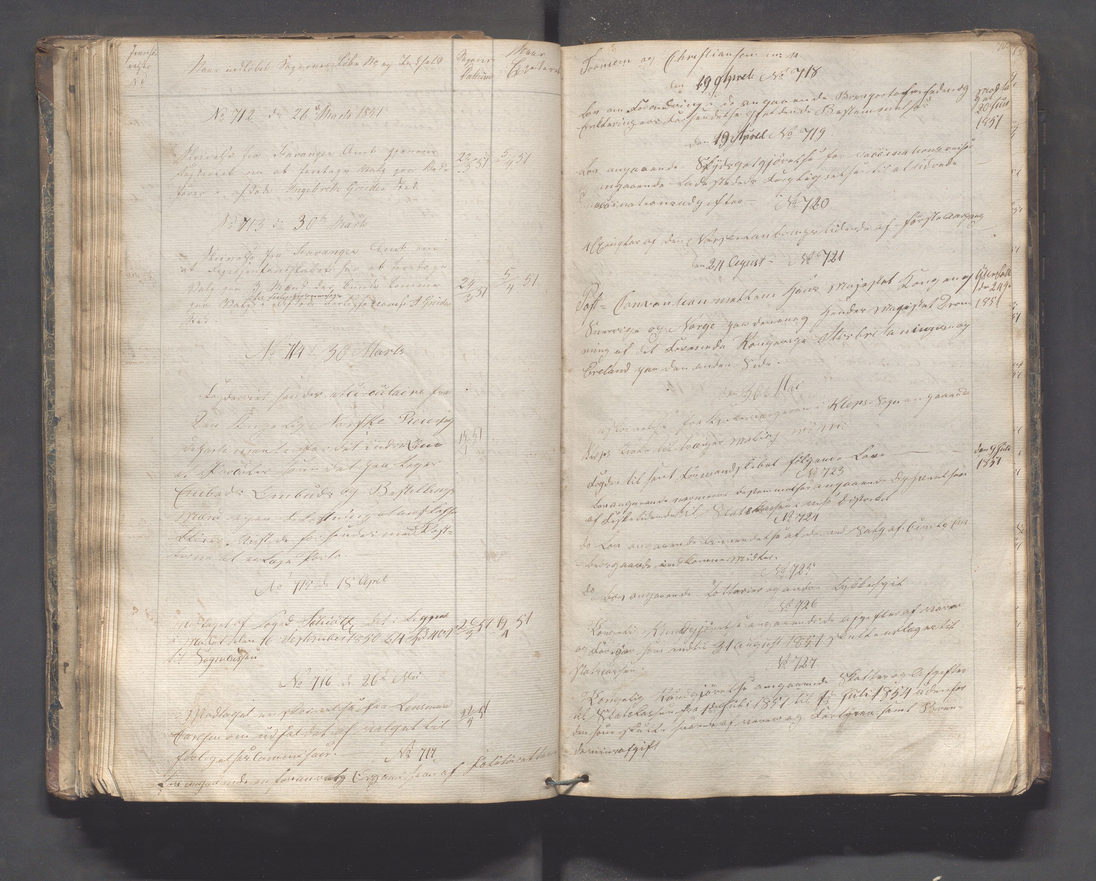 Klepp kommune - Formannskapet, IKAR/K-100277/C/L0001: Brevjournal, 1837-1889, p. 70