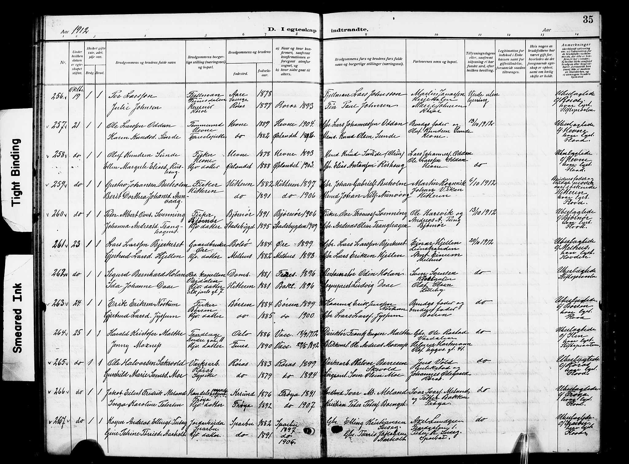 Ministerialprotokoller, klokkerbøker og fødselsregistre - Sør-Trøndelag, SAT/A-1456/601/L0097: Parish register (copy) no. 601C15, 1911-1921, p. 35