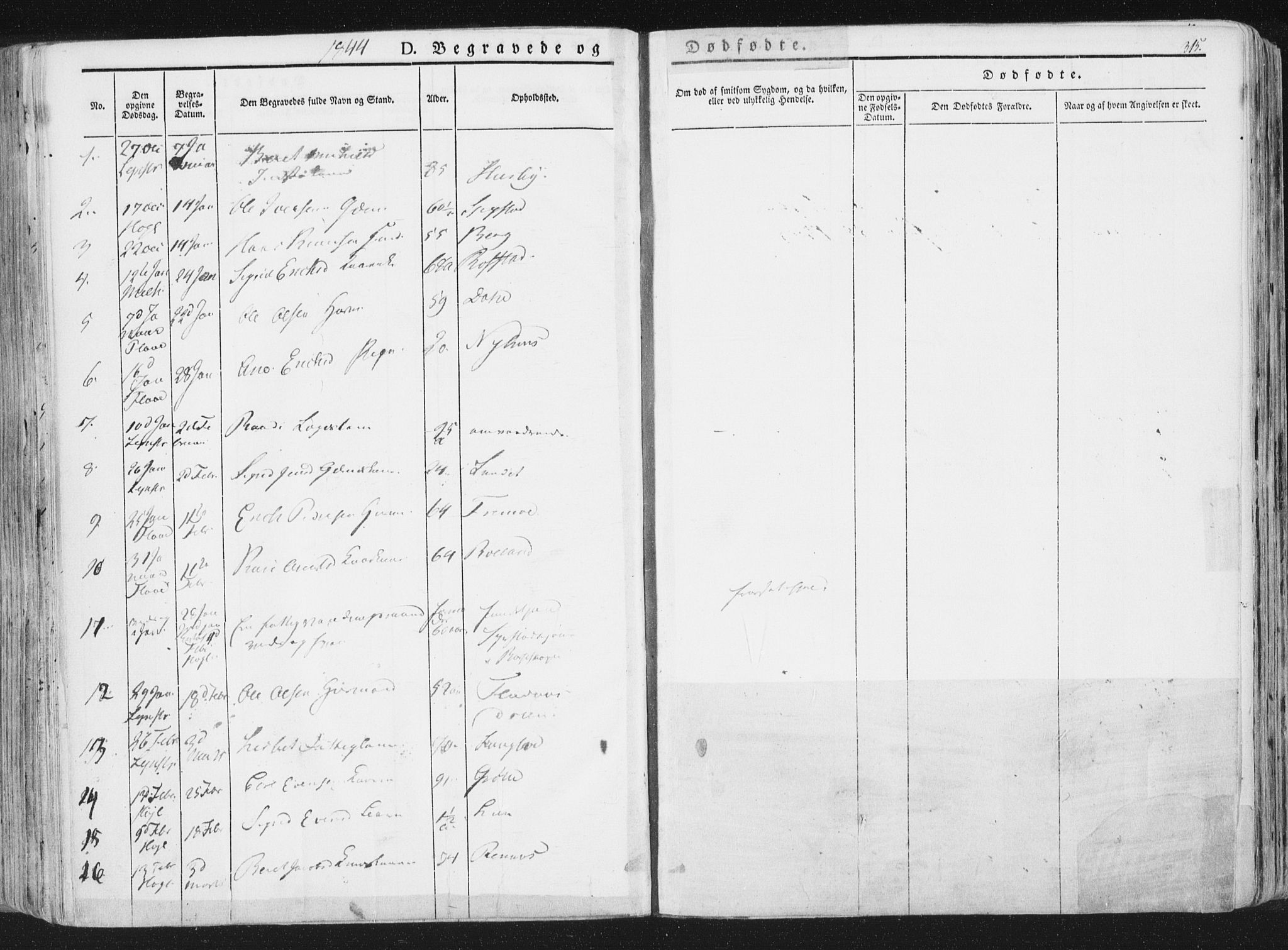 Ministerialprotokoller, klokkerbøker og fødselsregistre - Sør-Trøndelag, SAT/A-1456/691/L1074: Parish register (official) no. 691A06, 1842-1852, p. 315