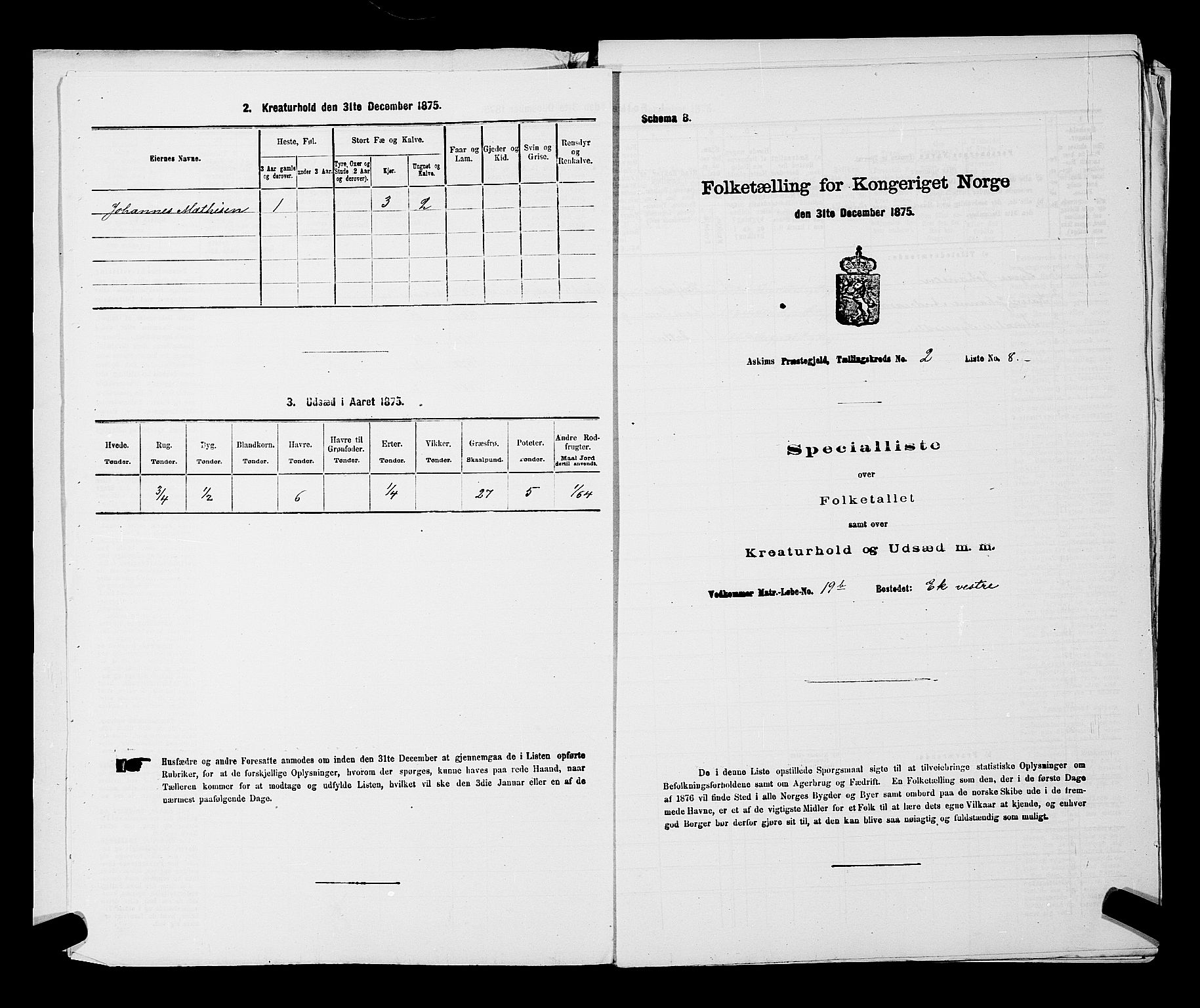 RA, 1875 census for 0124P Askim, 1875, p. 114