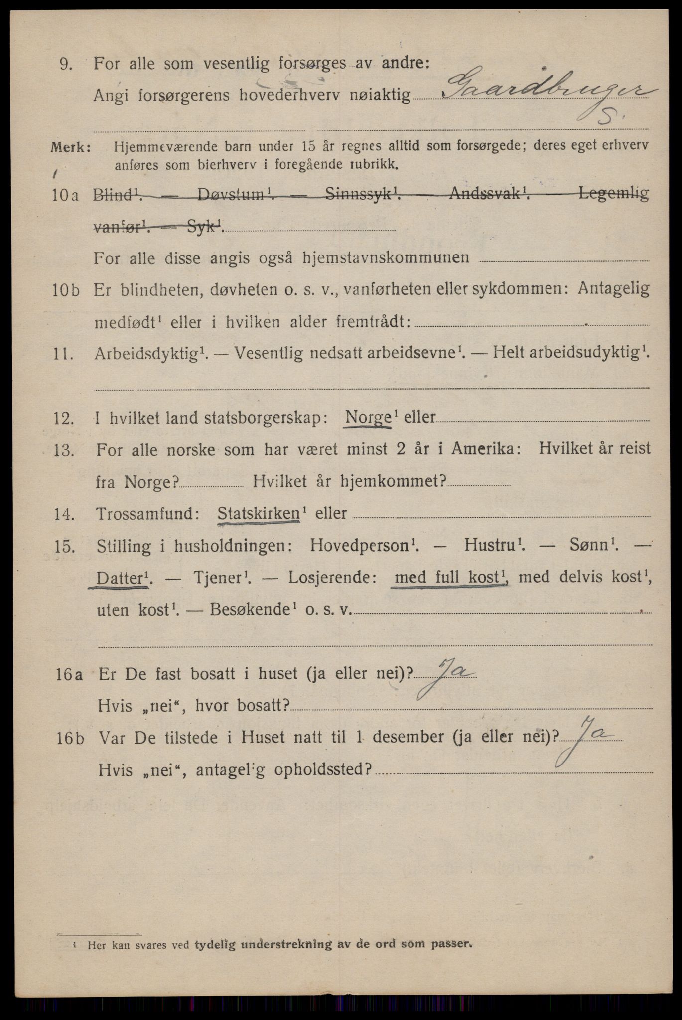 SAT, 1920 census for Trondheim, 1920, p. 32913