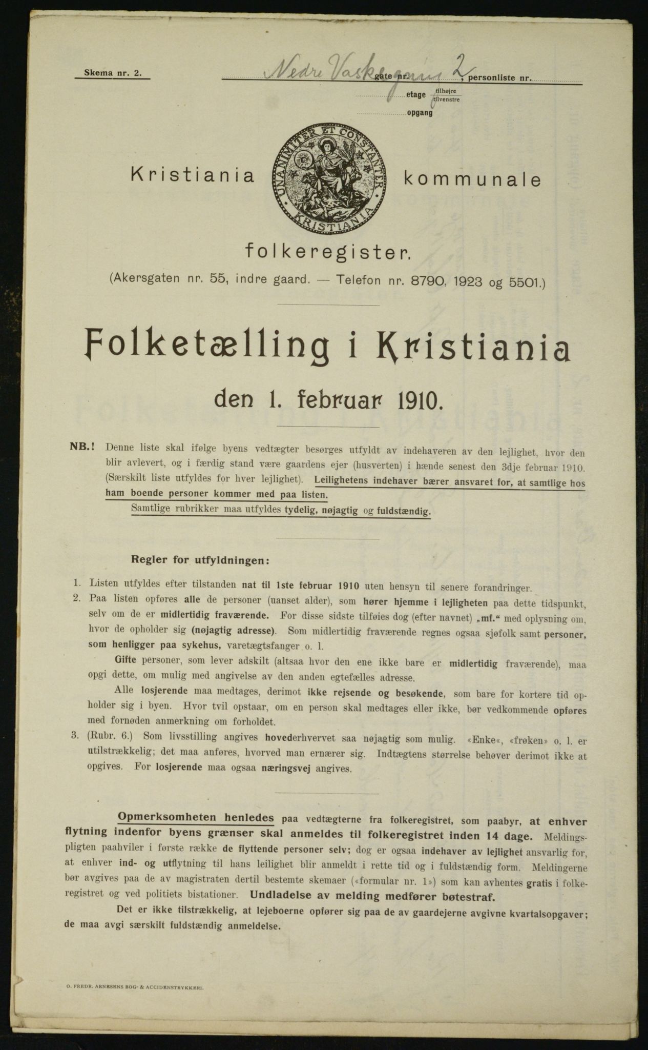 OBA, Municipal Census 1910 for Kristiania, 1910, p. 67210