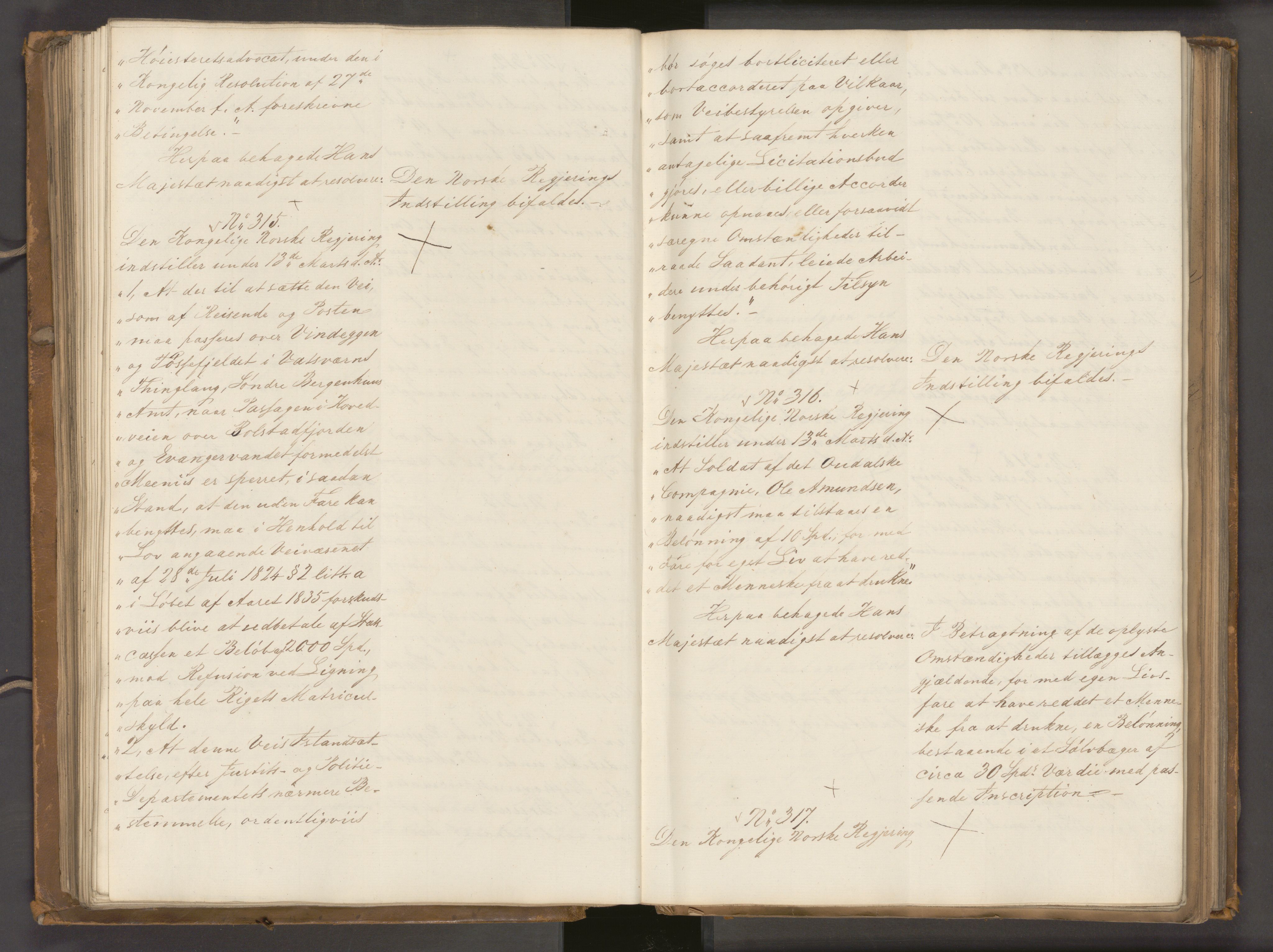 Statsrådssekretariatet, AV/RA-S-1001/A/Ab/L0040: Kgl. res. nr. 1-568, 1. halvår, 1835