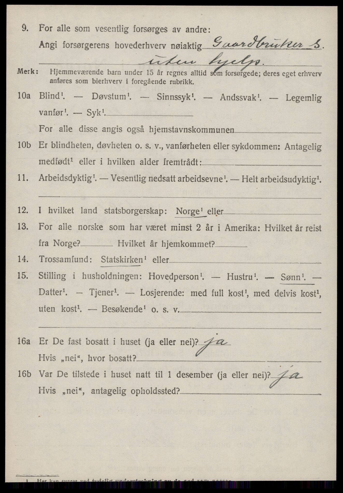 SAT, 1920 census for Borgund, 1920, p. 12059