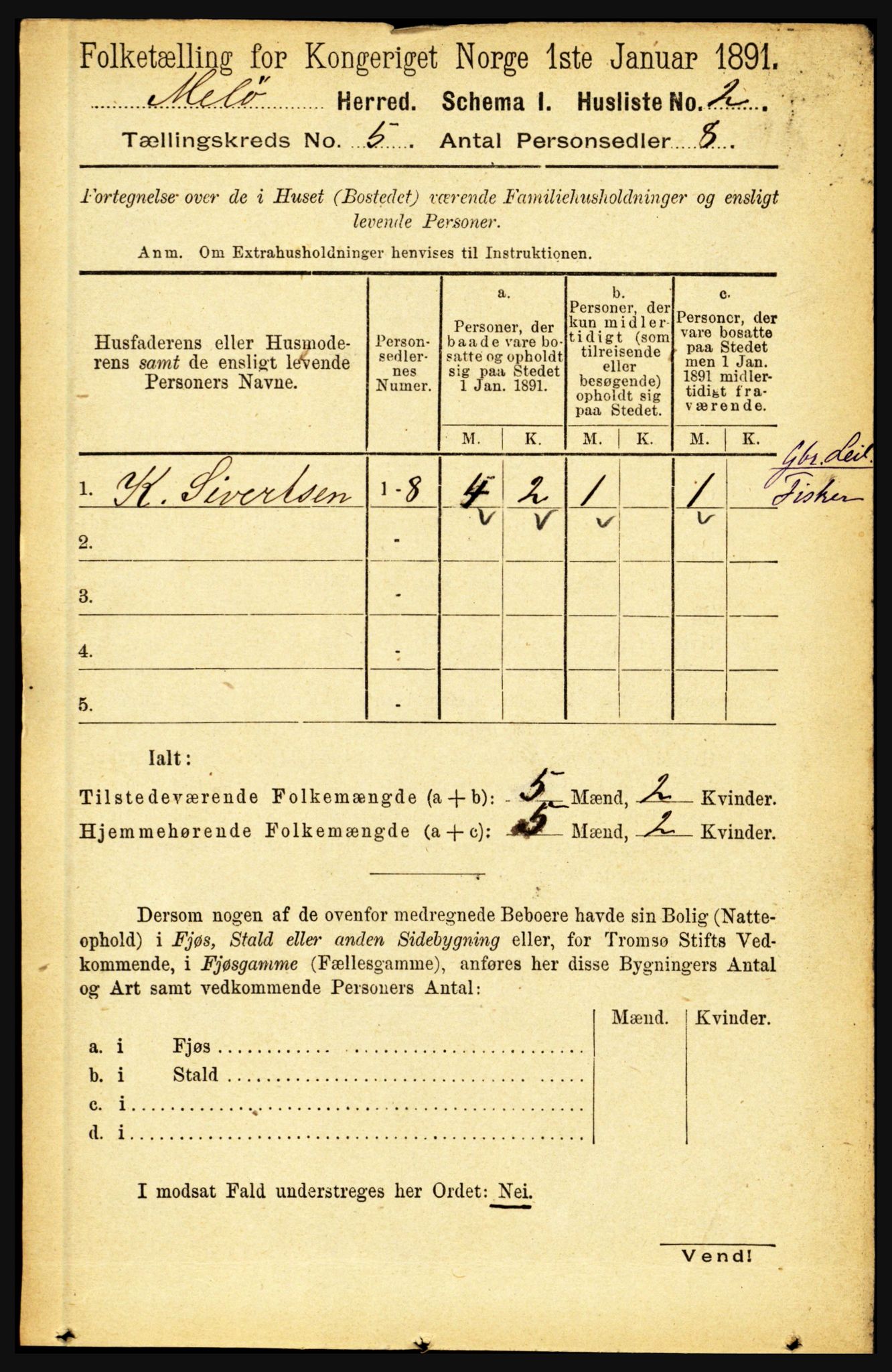 RA, 1891 census for 1837 Meløy, 1891, p. 1765