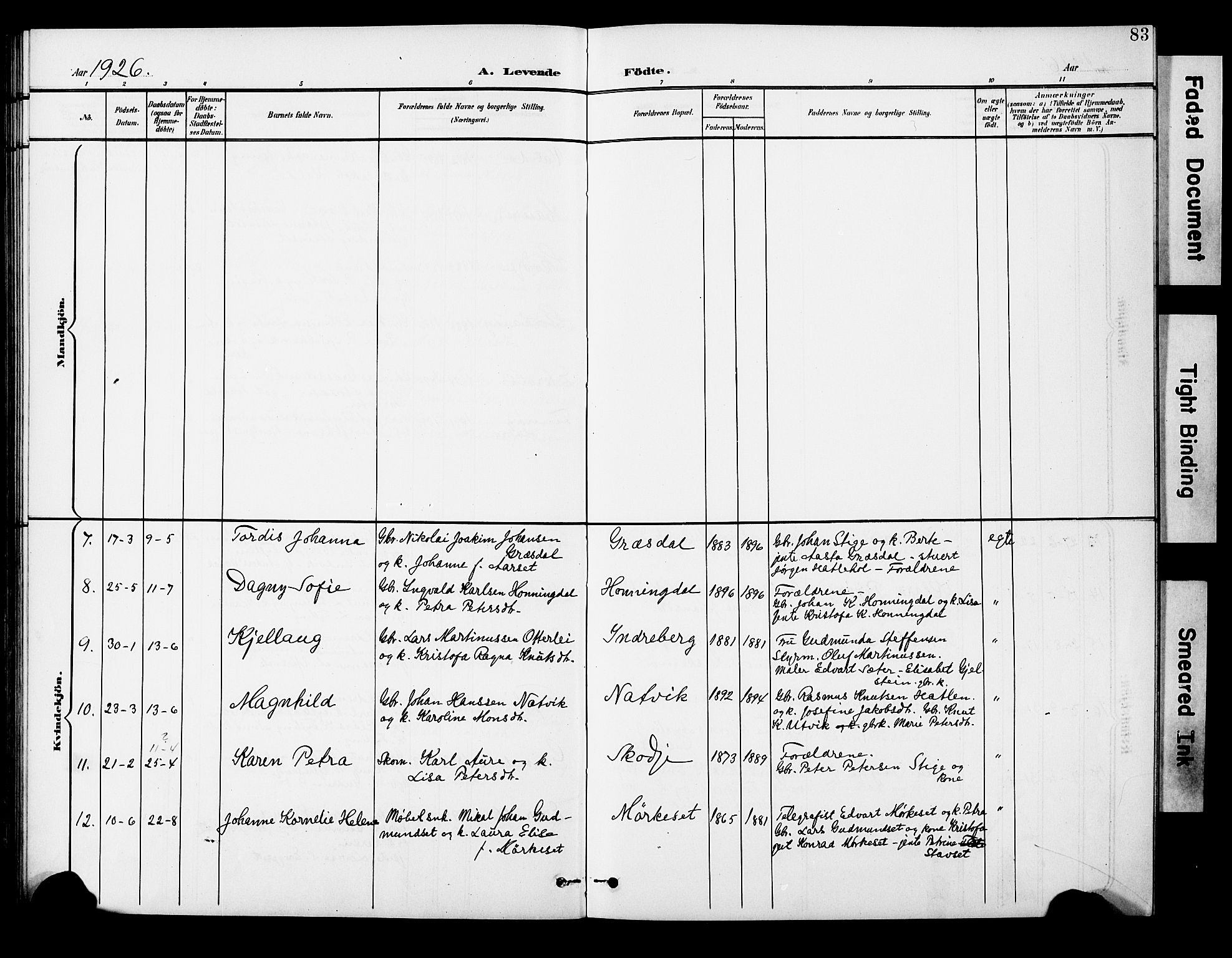 Ministerialprotokoller, klokkerbøker og fødselsregistre - Møre og Romsdal, AV/SAT-A-1454/524/L0366: Parish register (copy) no. 524C07, 1900-1931, p. 83