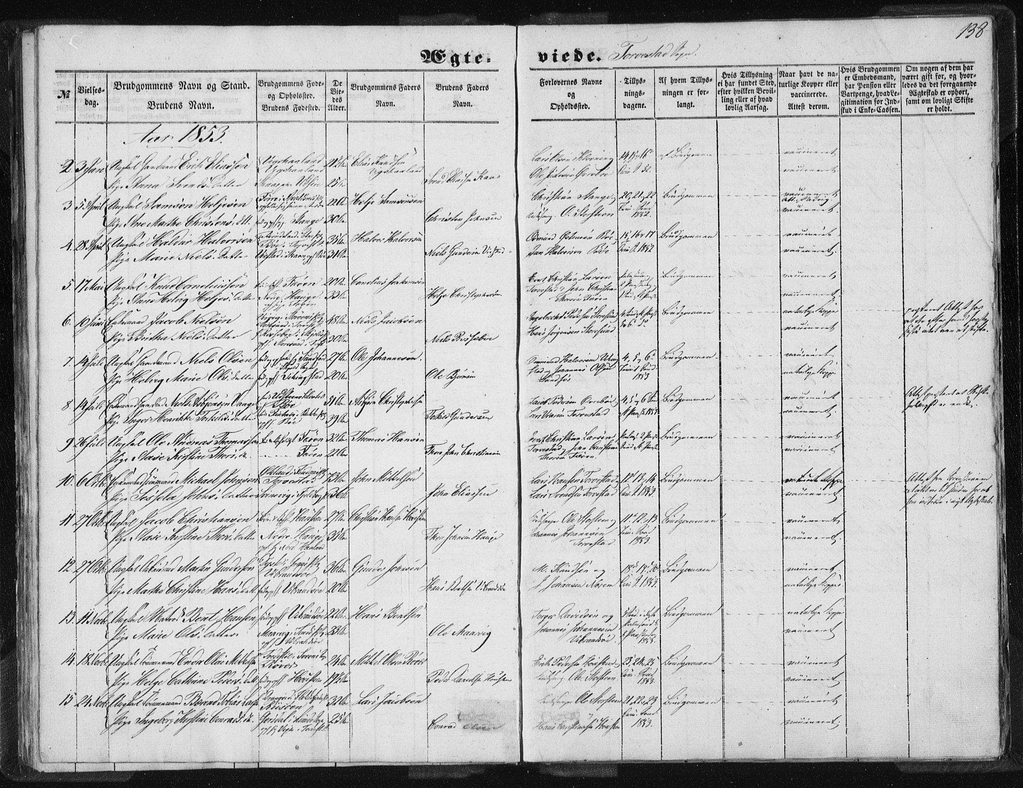 Torvastad sokneprestkontor, AV/SAST-A -101857/H/Ha/Haa/L0008: Parish register (official) no. A 8, 1847-1856, p. 138