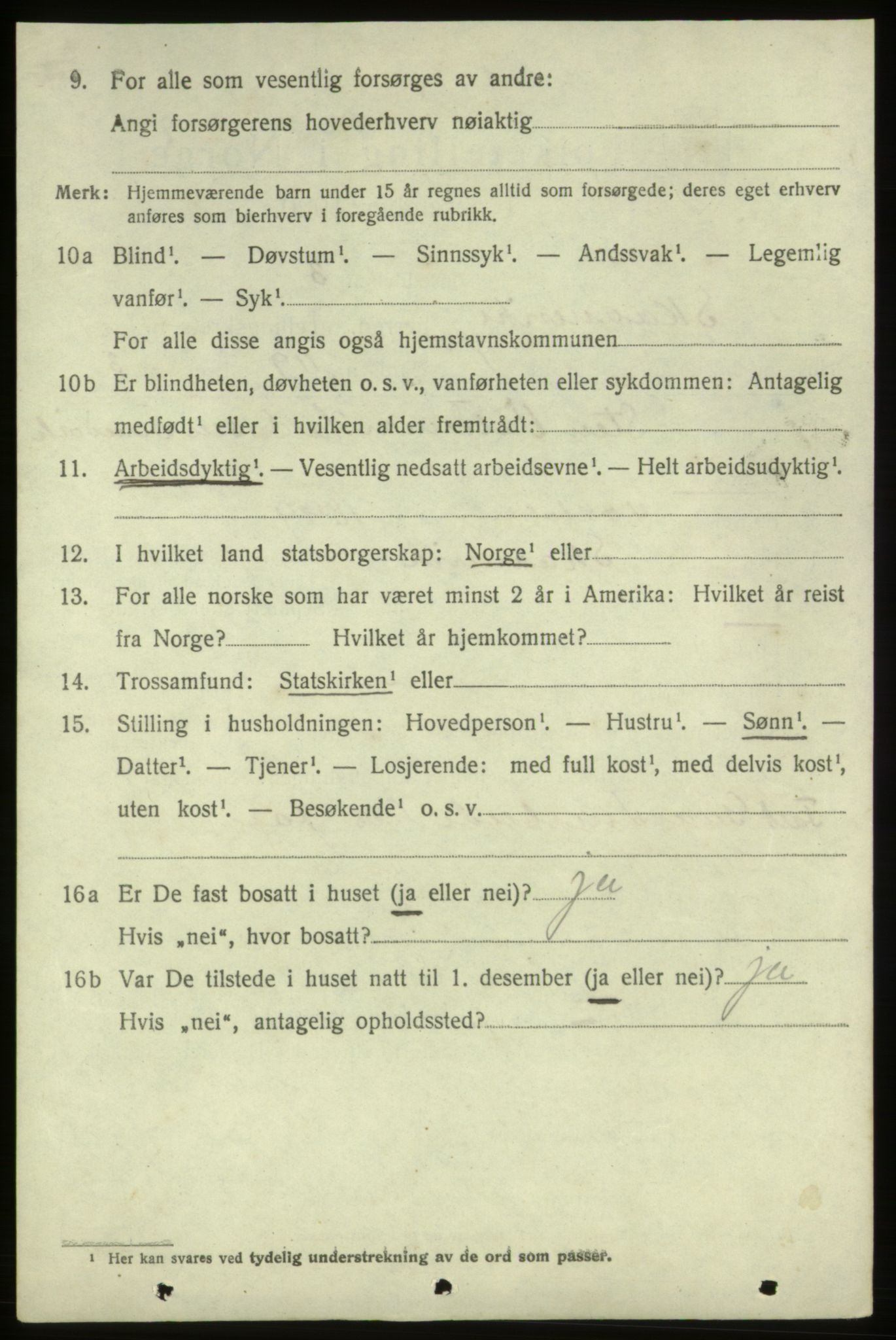 SAB, 1920 census for Skånevik, 1920, p. 2286