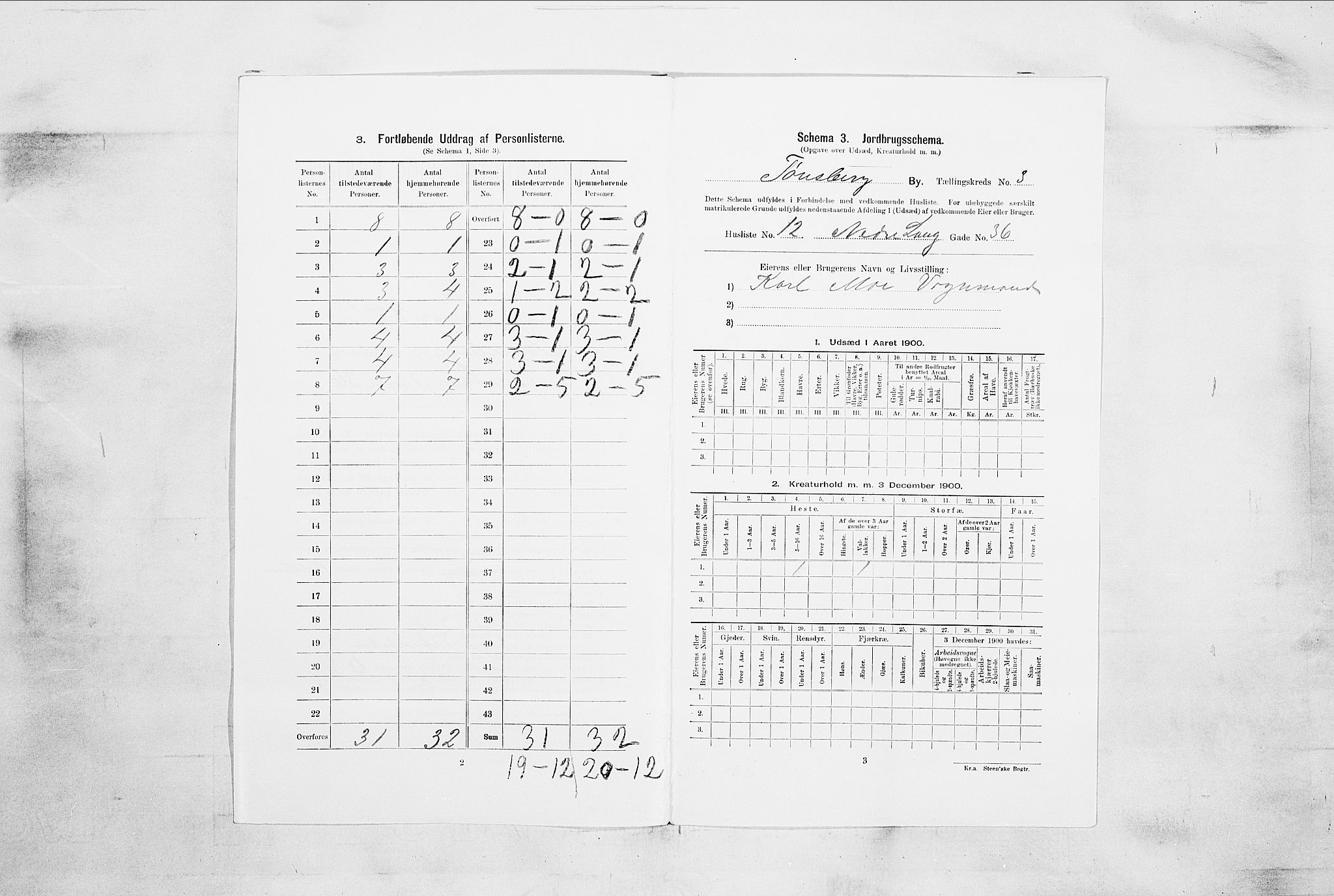 RA, 1900 census for Tønsberg, 1900, p. 432