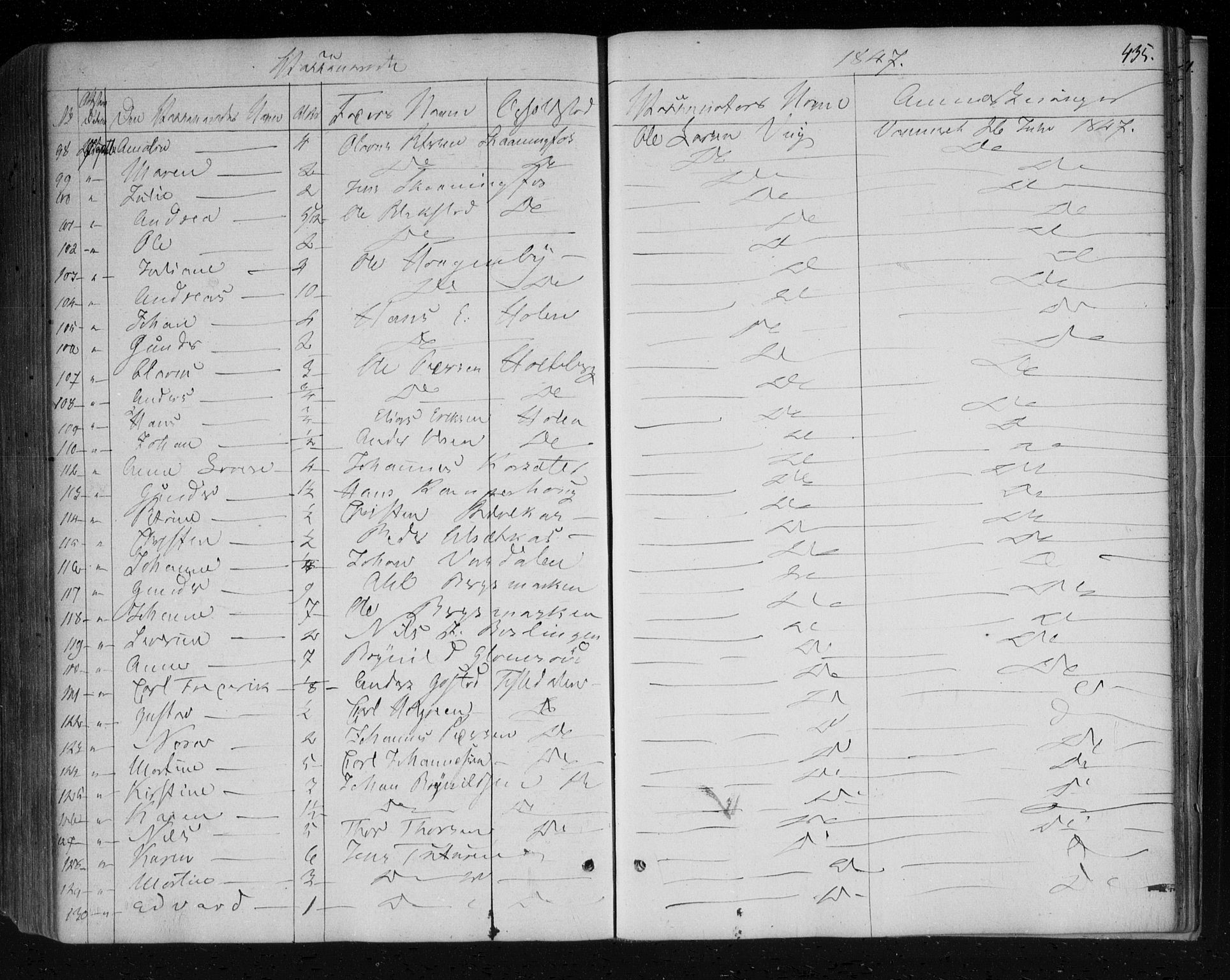 Berg prestekontor Kirkebøker, AV/SAO-A-10902/F/Fa/L0004: Parish register (official) no. I 4, 1843-1860, p. 435