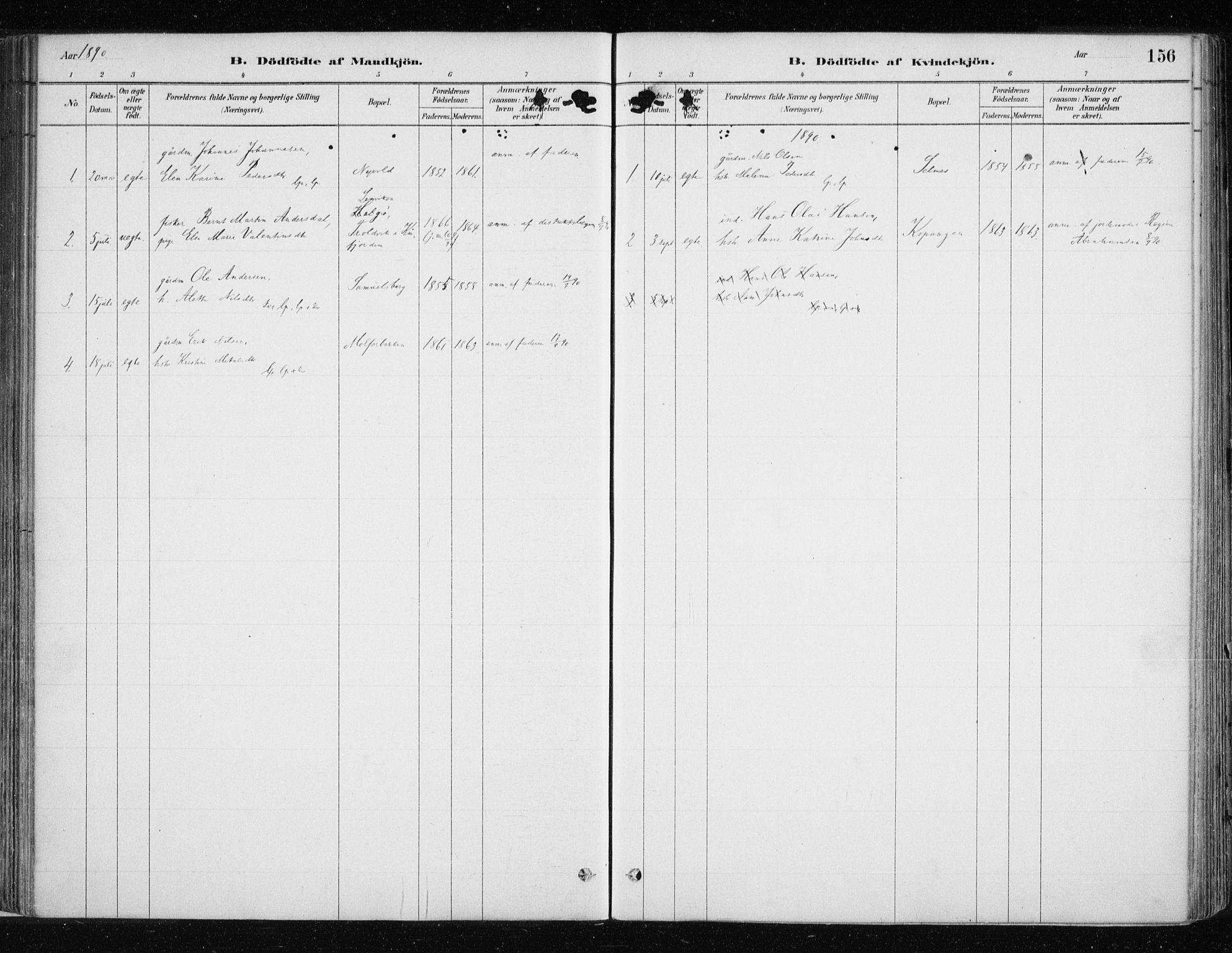 Lyngen sokneprestembete, SATØ/S-1289/H/He/Hea/L0007kirke: Parish register (official) no. 7, 1879-1890, p. 156