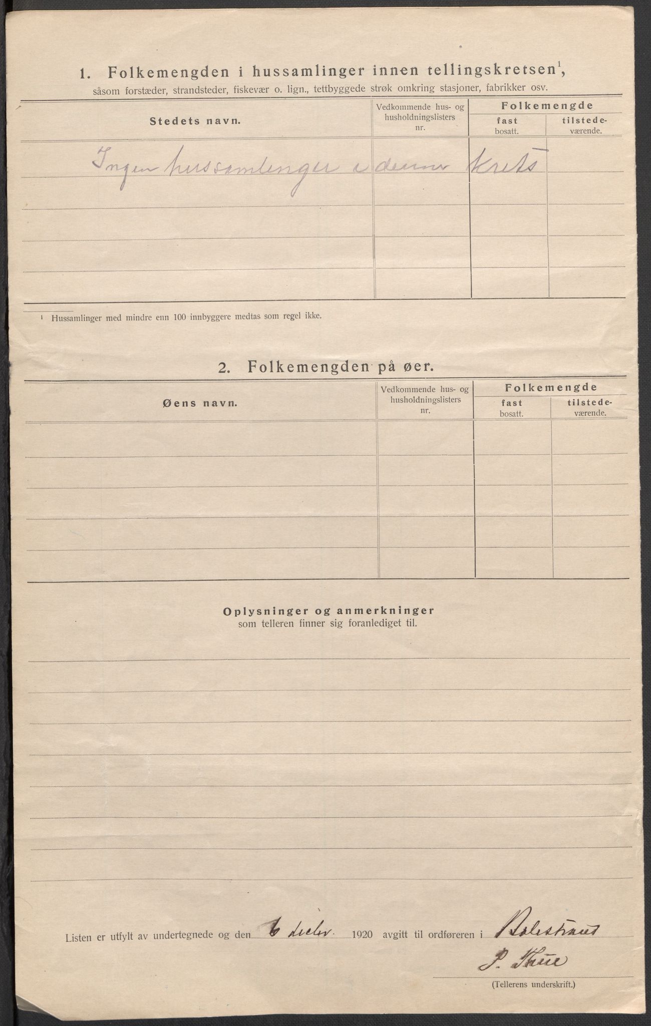 SAB, 1920 census for Balestrand, 1920, p. 15