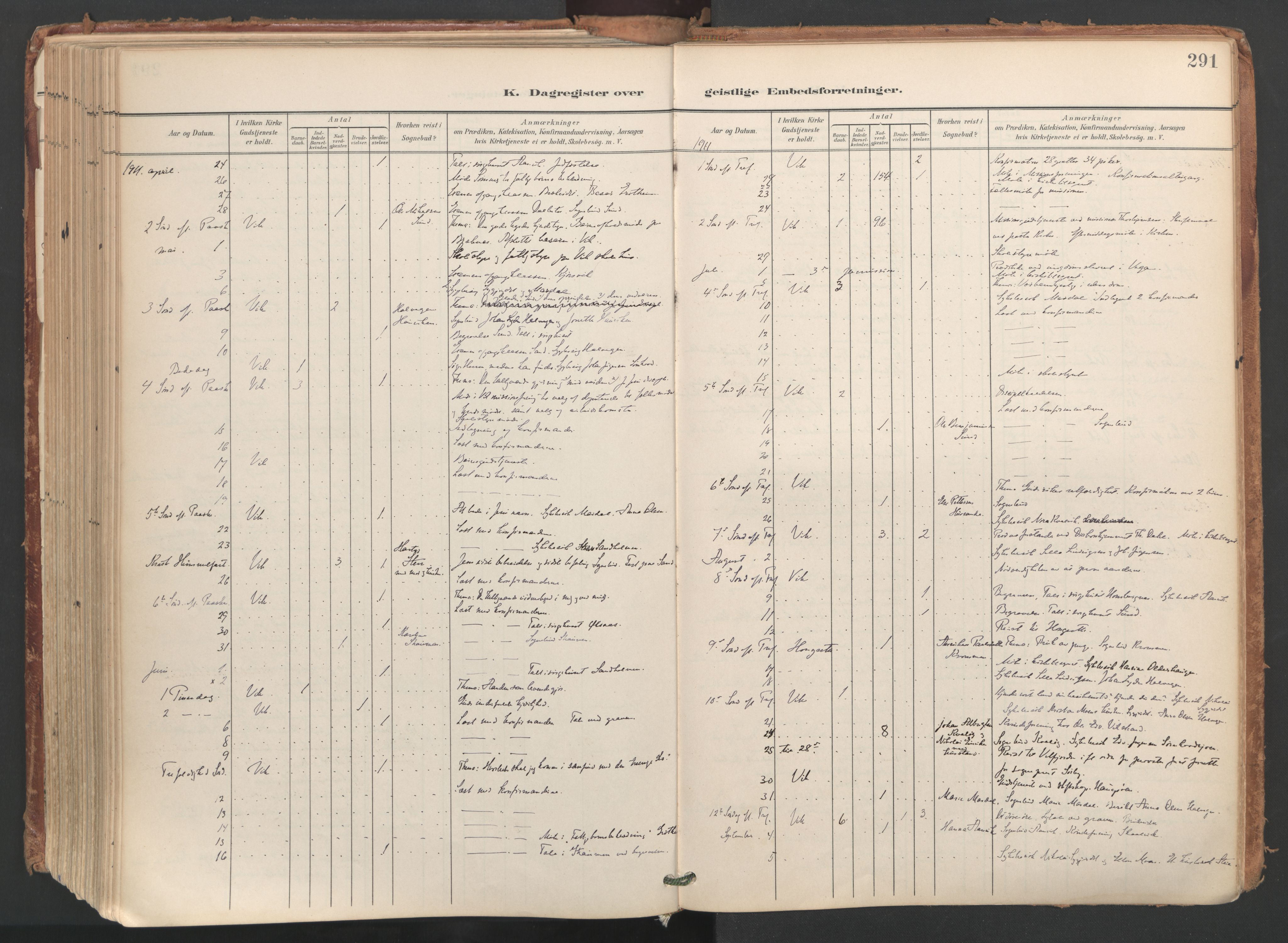 Ministerialprotokoller, klokkerbøker og fødselsregistre - Nordland, AV/SAT-A-1459/812/L0180: Parish register (official) no. 812A09, 1901-1915, p. 291