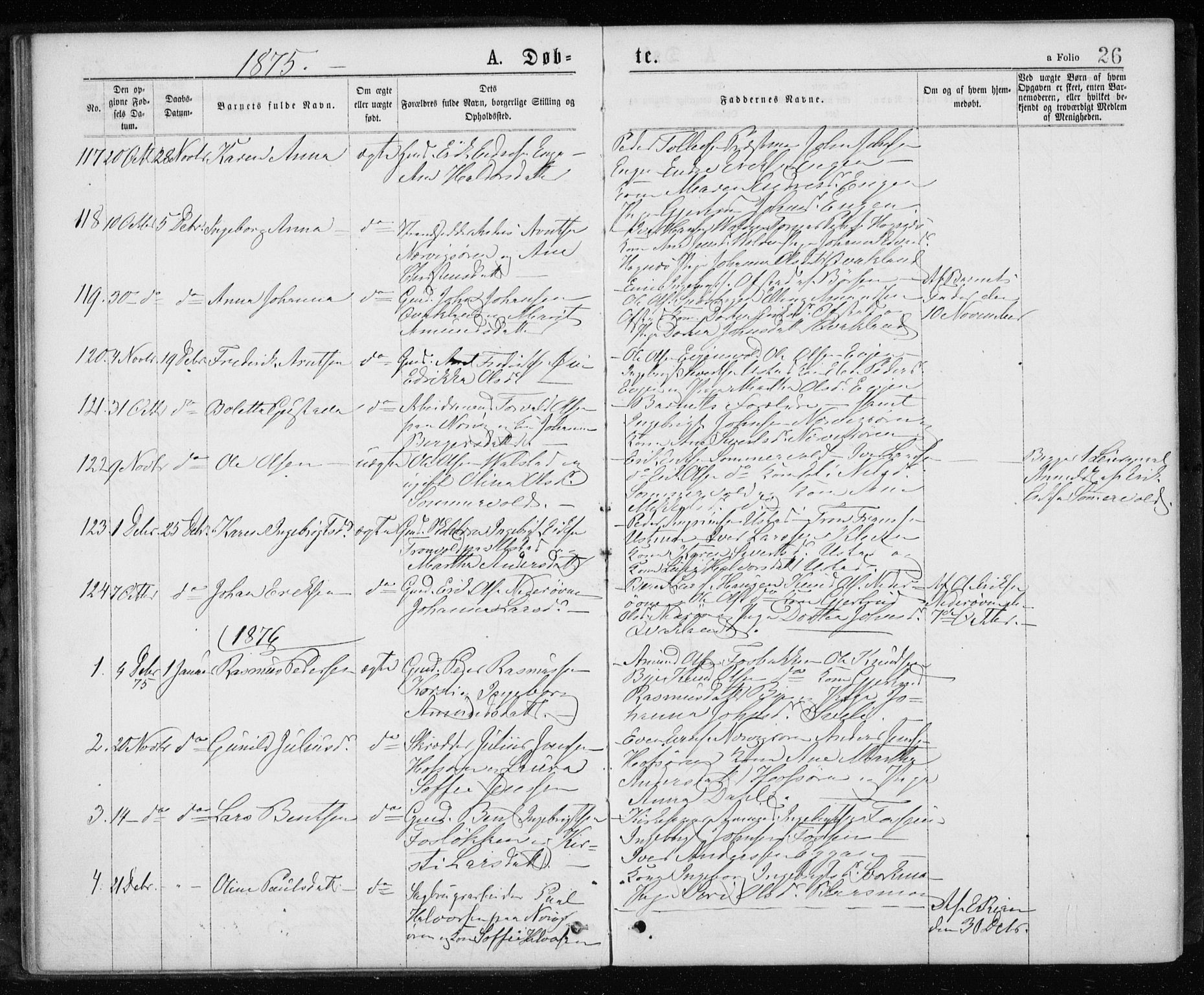 Ministerialprotokoller, klokkerbøker og fødselsregistre - Sør-Trøndelag, SAT/A-1456/668/L0817: Parish register (copy) no. 668C06, 1873-1884, p. 26