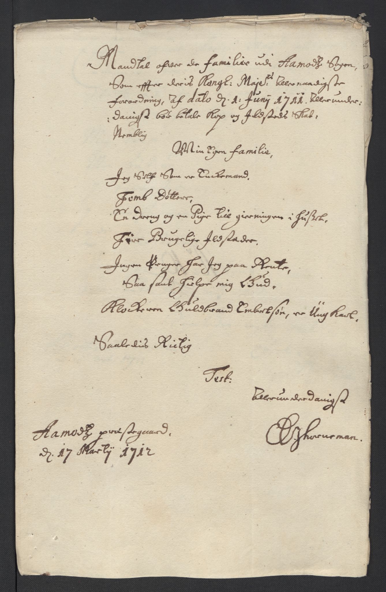 Rentekammeret inntil 1814, Reviderte regnskaper, Fogderegnskap, AV/RA-EA-4092/R13/L0848: Fogderegnskap Solør, Odal og Østerdal, 1711, p. 245