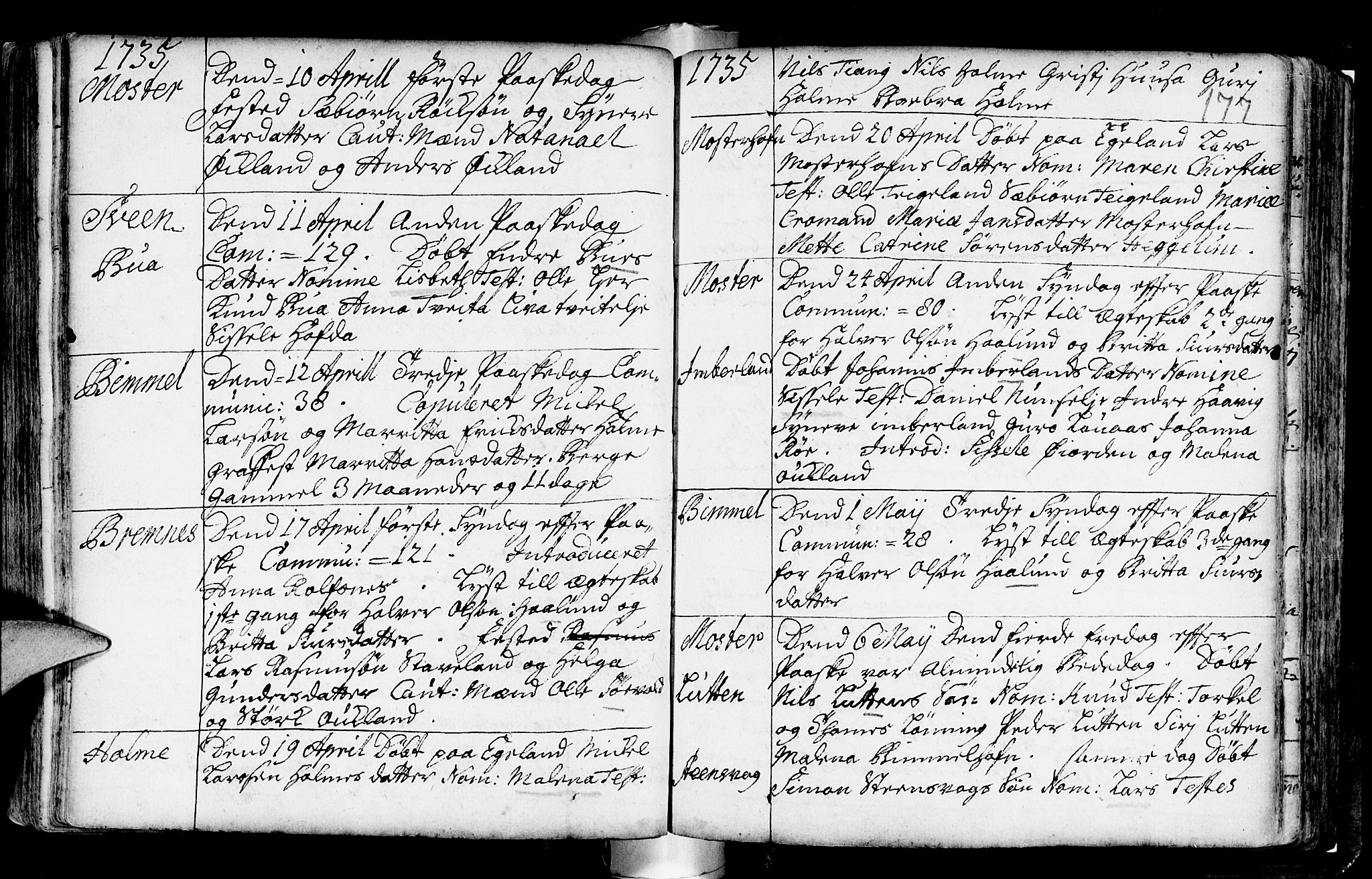 Finnås sokneprestembete, AV/SAB-A-99925/H/Ha/Haa/Haaa/L0001: Parish register (official) no. A 1, 1718-1744, p. 177