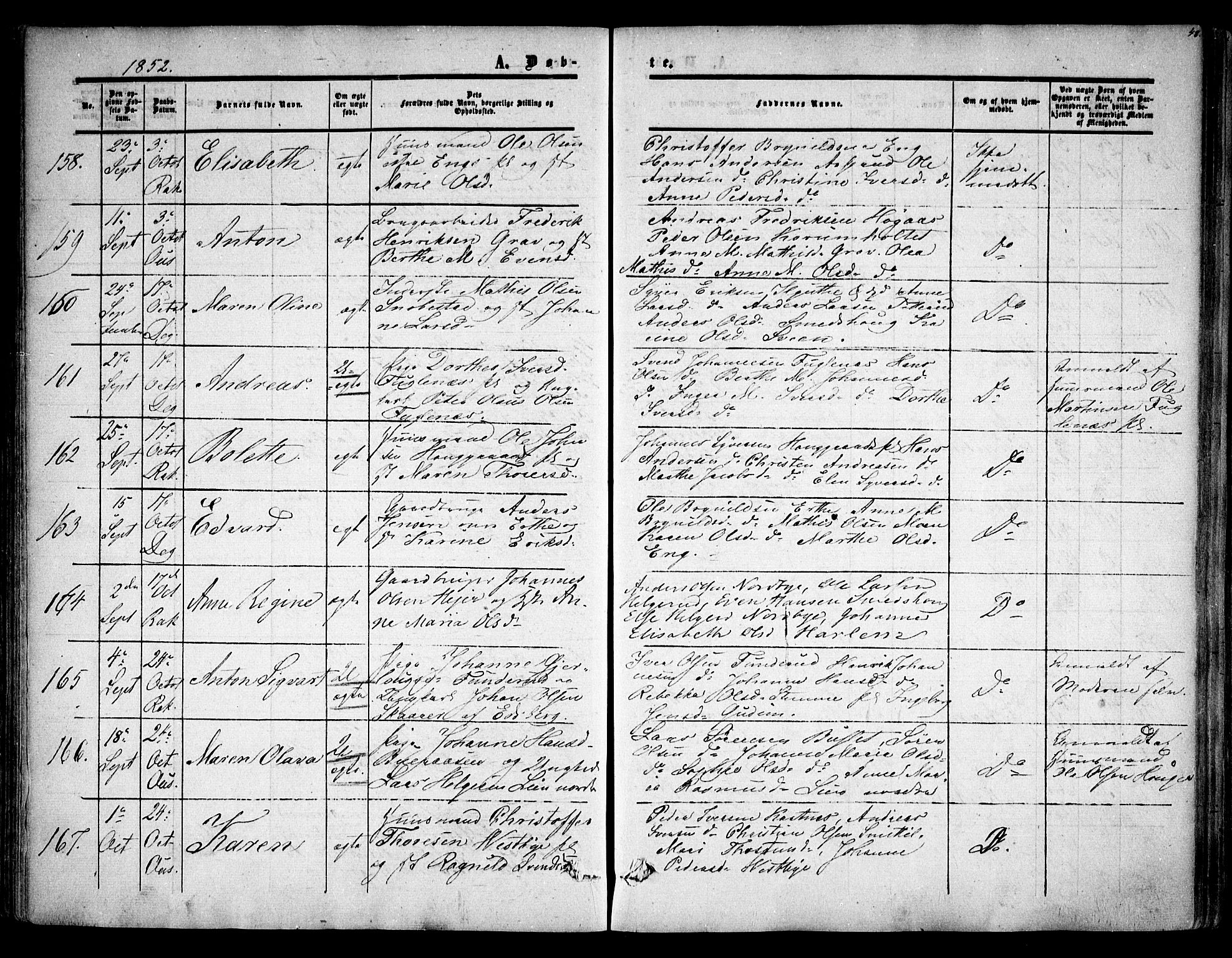 Rakkestad prestekontor Kirkebøker, AV/SAO-A-2008/F/Fa/L0009: Parish register (official) no. I 9, 1850-1856, p. 48