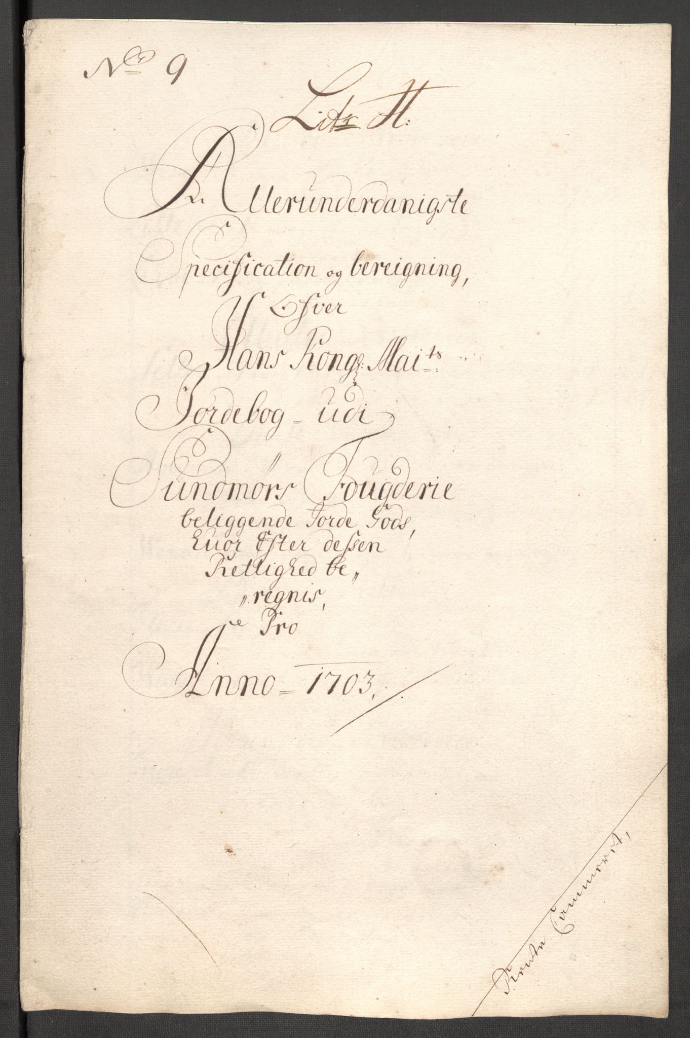 Rentekammeret inntil 1814, Reviderte regnskaper, Fogderegnskap, AV/RA-EA-4092/R54/L3559: Fogderegnskap Sunnmøre, 1702-1703, p. 351