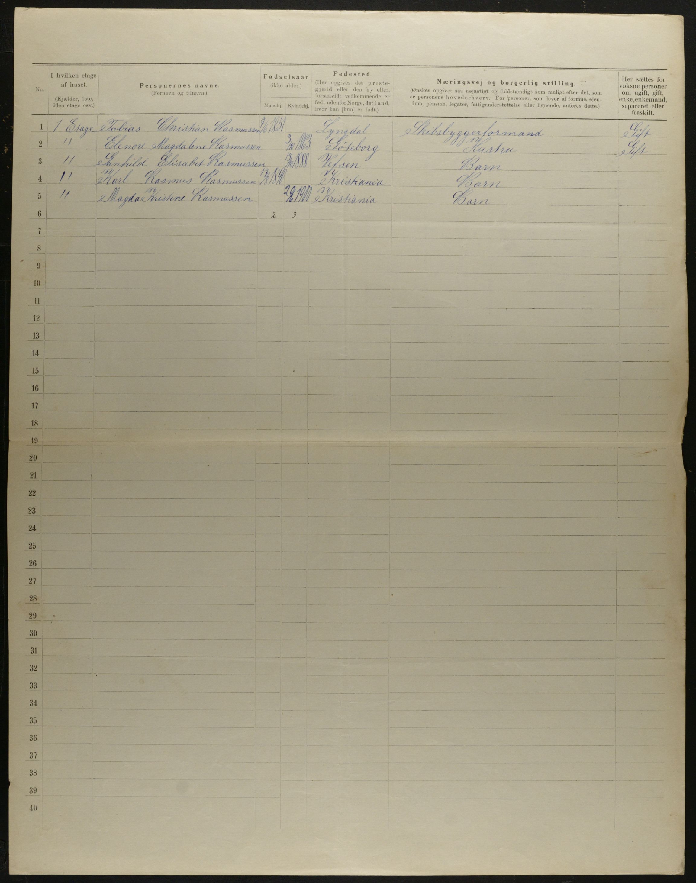 OBA, Municipal Census 1901 for Kristiania, 1901, p. 11591