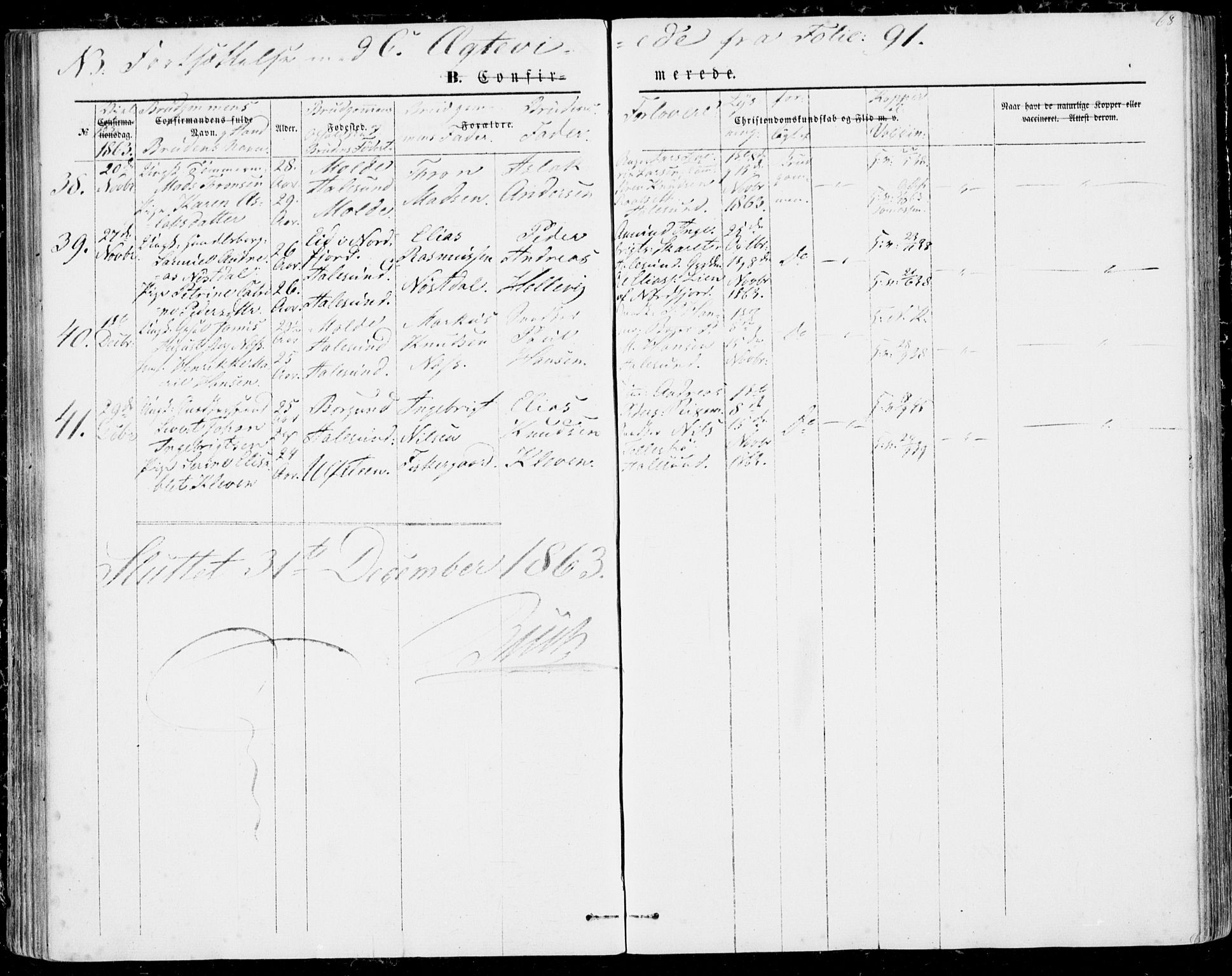 Ministerialprotokoller, klokkerbøker og fødselsregistre - Møre og Romsdal, SAT/A-1454/529/L0451: Parish register (official) no. 529A01, 1855-1863, p. 68