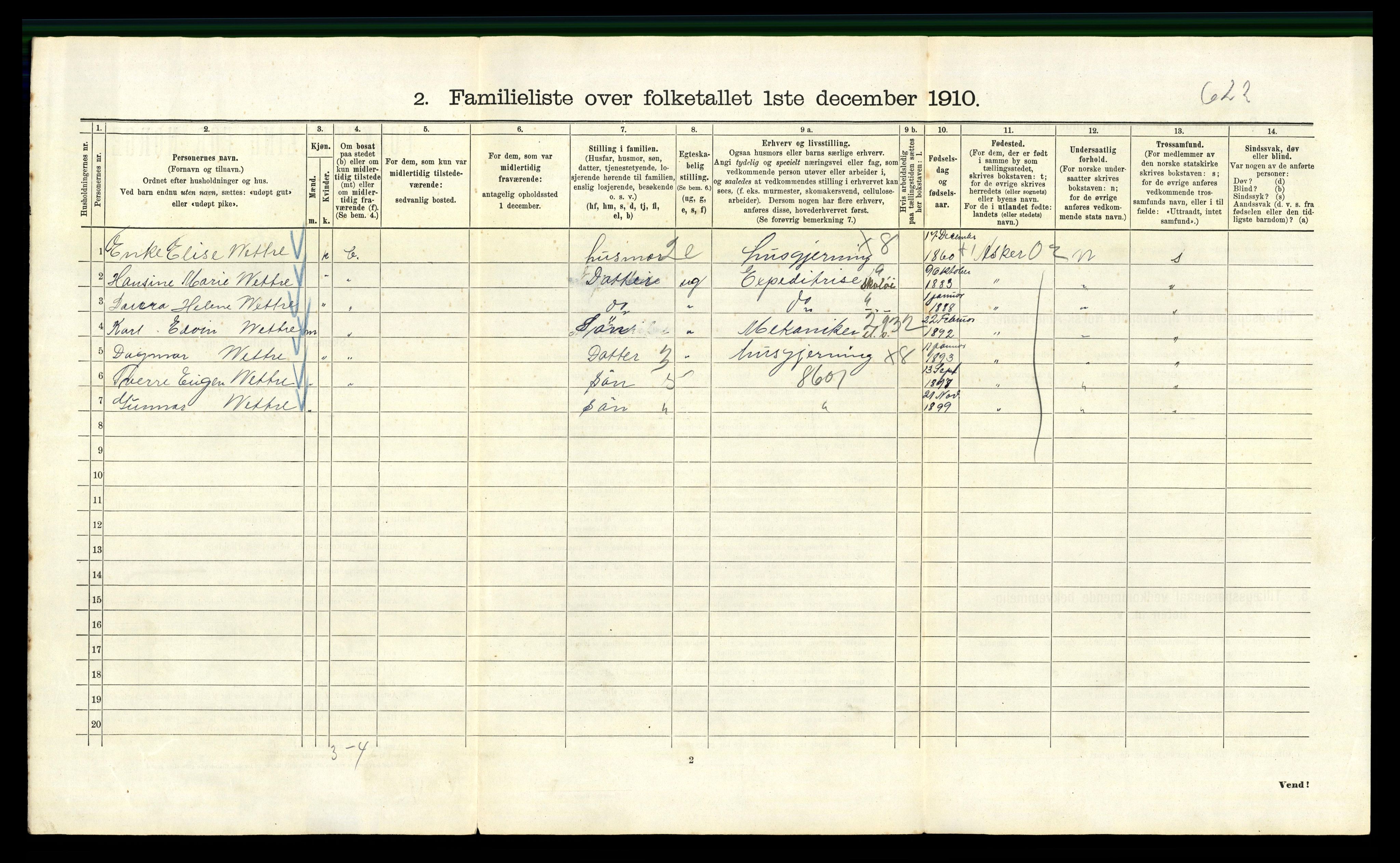 RA, 1910 census for Kristiania, 1910, p. 100358